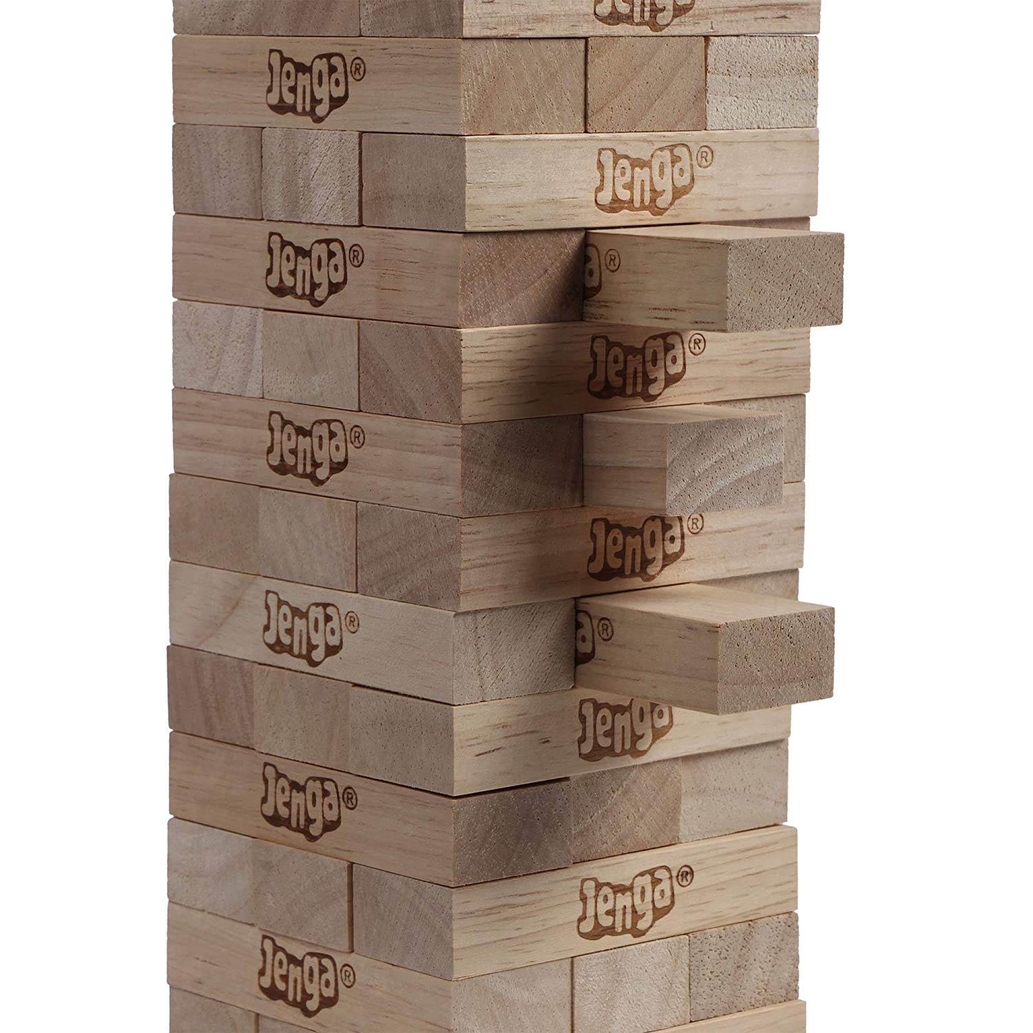 Hasbro Gaming Jenga Wooden Blocks Stacking Tumbling Tower Kids Game Ages 6  and Up ( Exclusive)