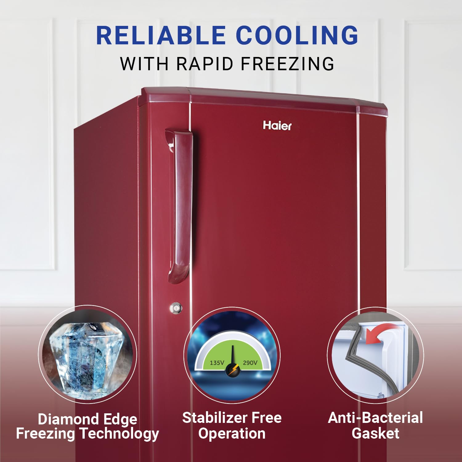 Haier 165 L, 1 Star, Direct-Cool Single Door Refrigerator (H