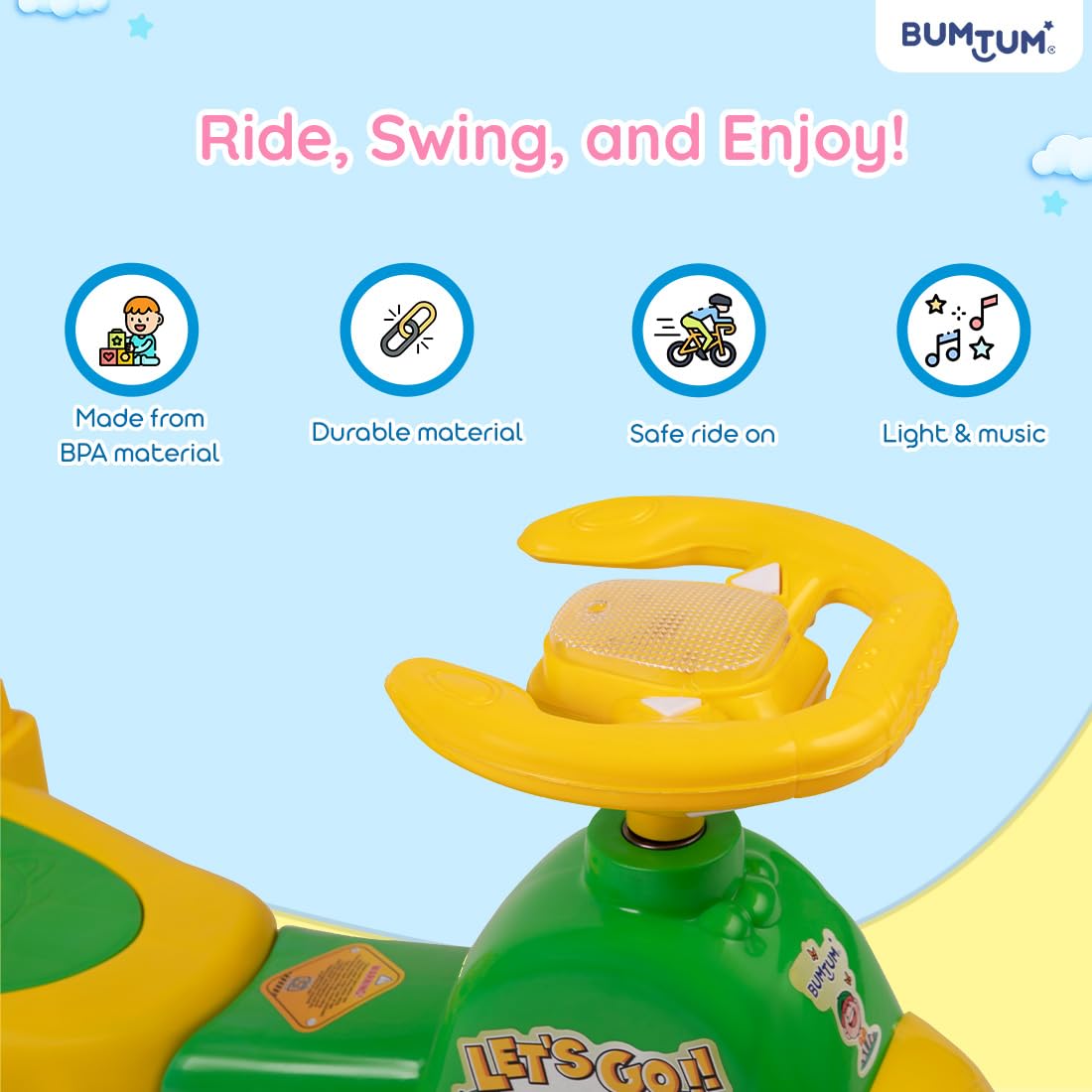 Toymie TukTuk Junior swing car ( Musical) - TOYMIE