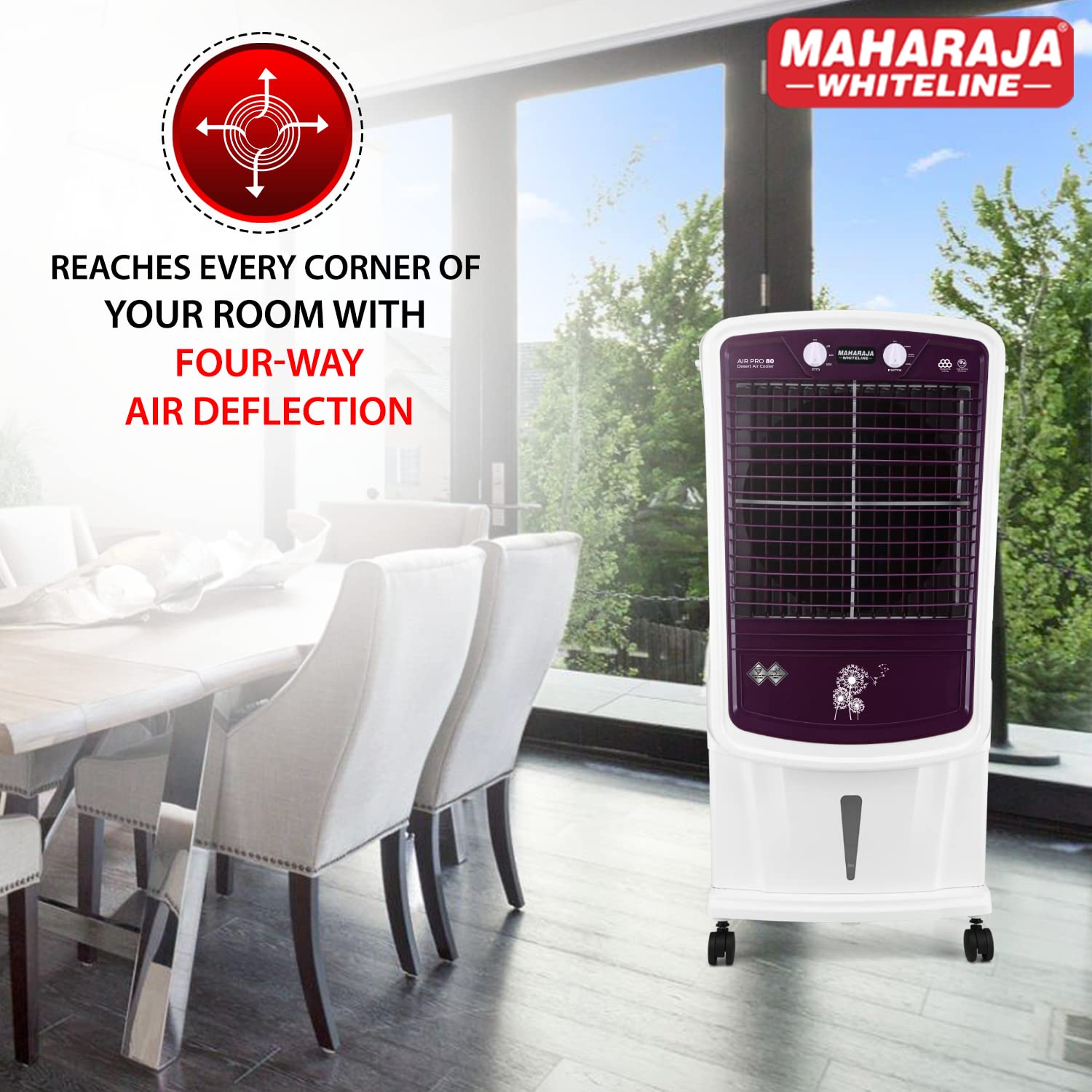 Maharaja Whiteline AIR PRO 80 Air Cooler with 80 ltr Large