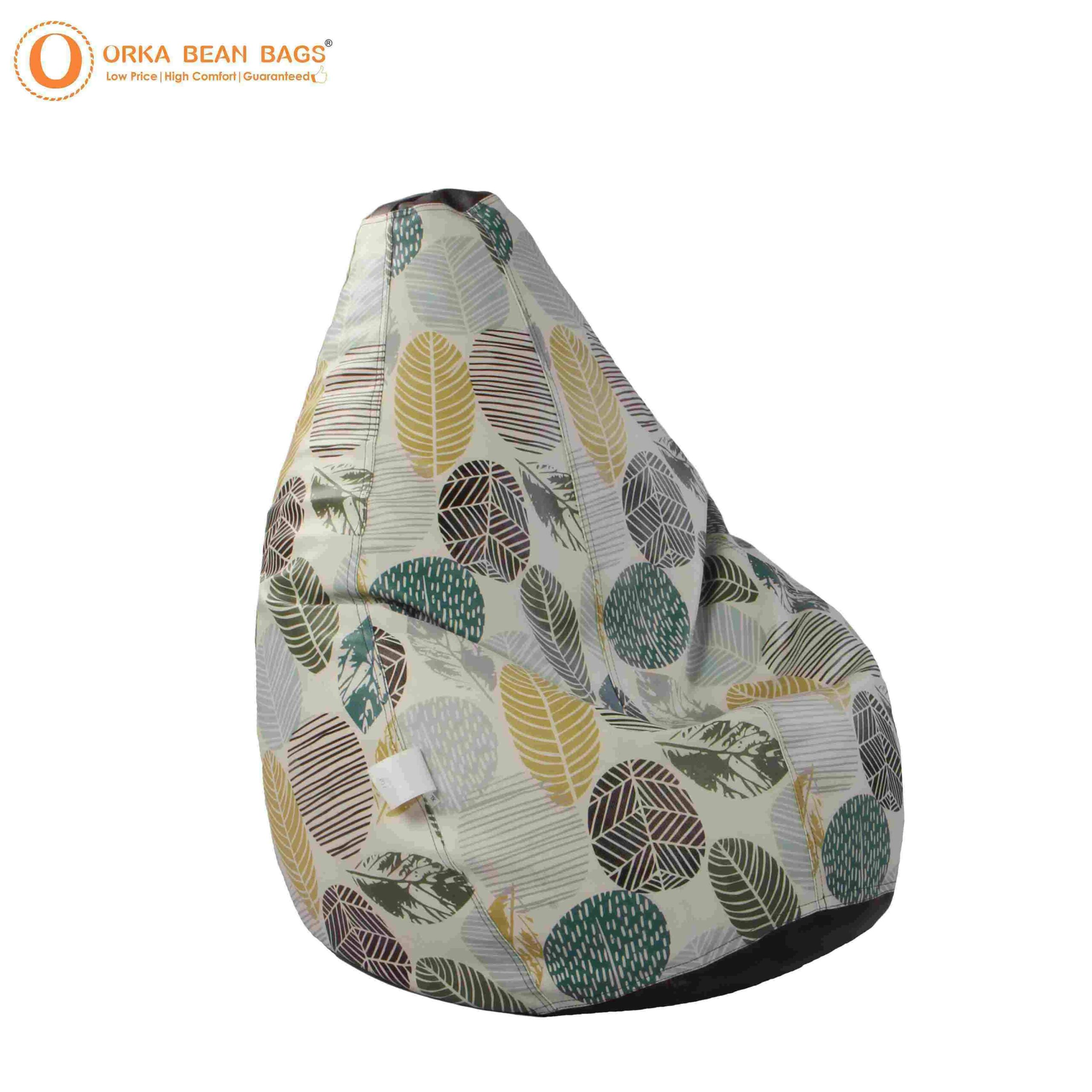 Orka Autumn Seamless Pattern with Trees Theme Printed Bean Bag view 4