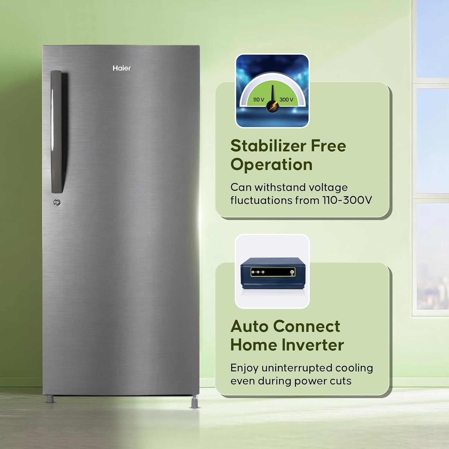 Haier 190 L 5 Star Direct Cool Single Door Refrigerator with