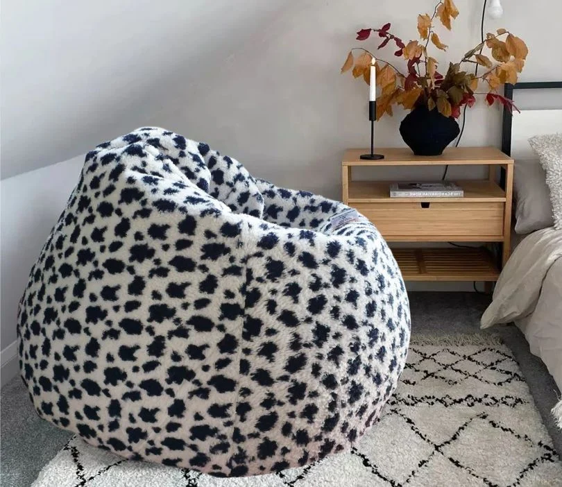 Dalmatian Print Bean Bag with Bean Chair For Kids and Adults