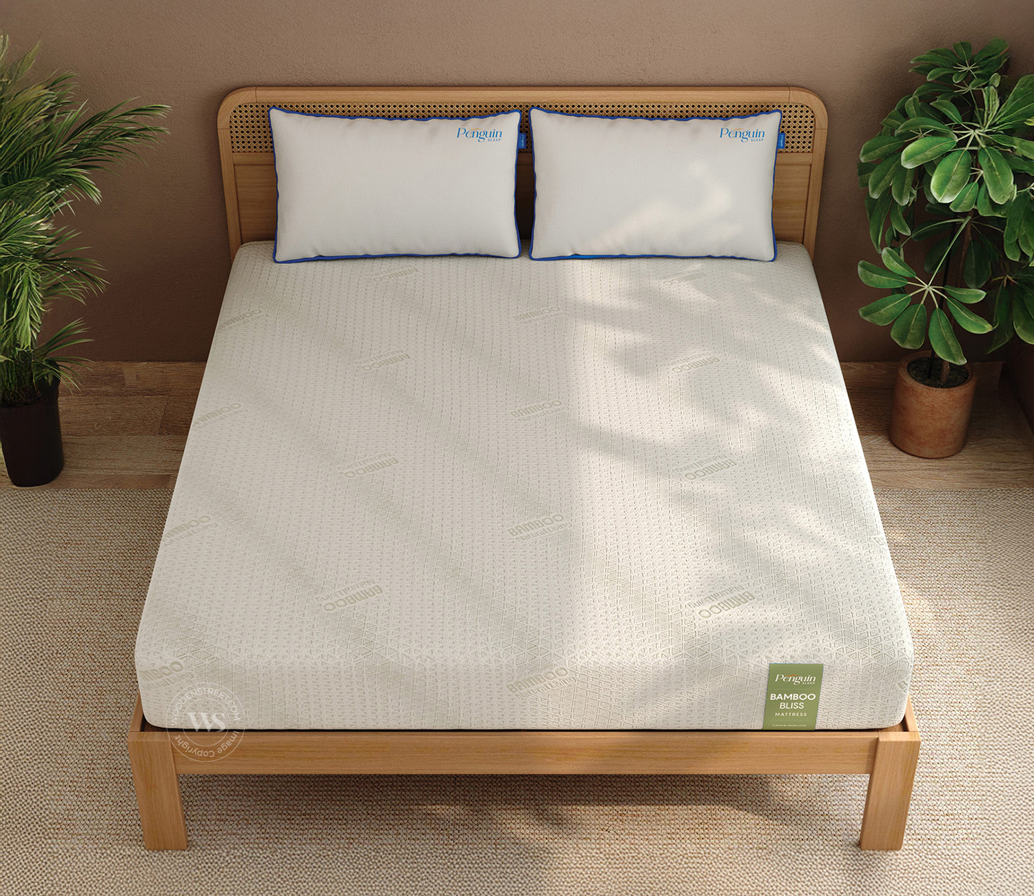 Penguin Bamboo Bliss Mattress with 10-Year Warranty – King Size (78x72x8 inches, Green) view 8