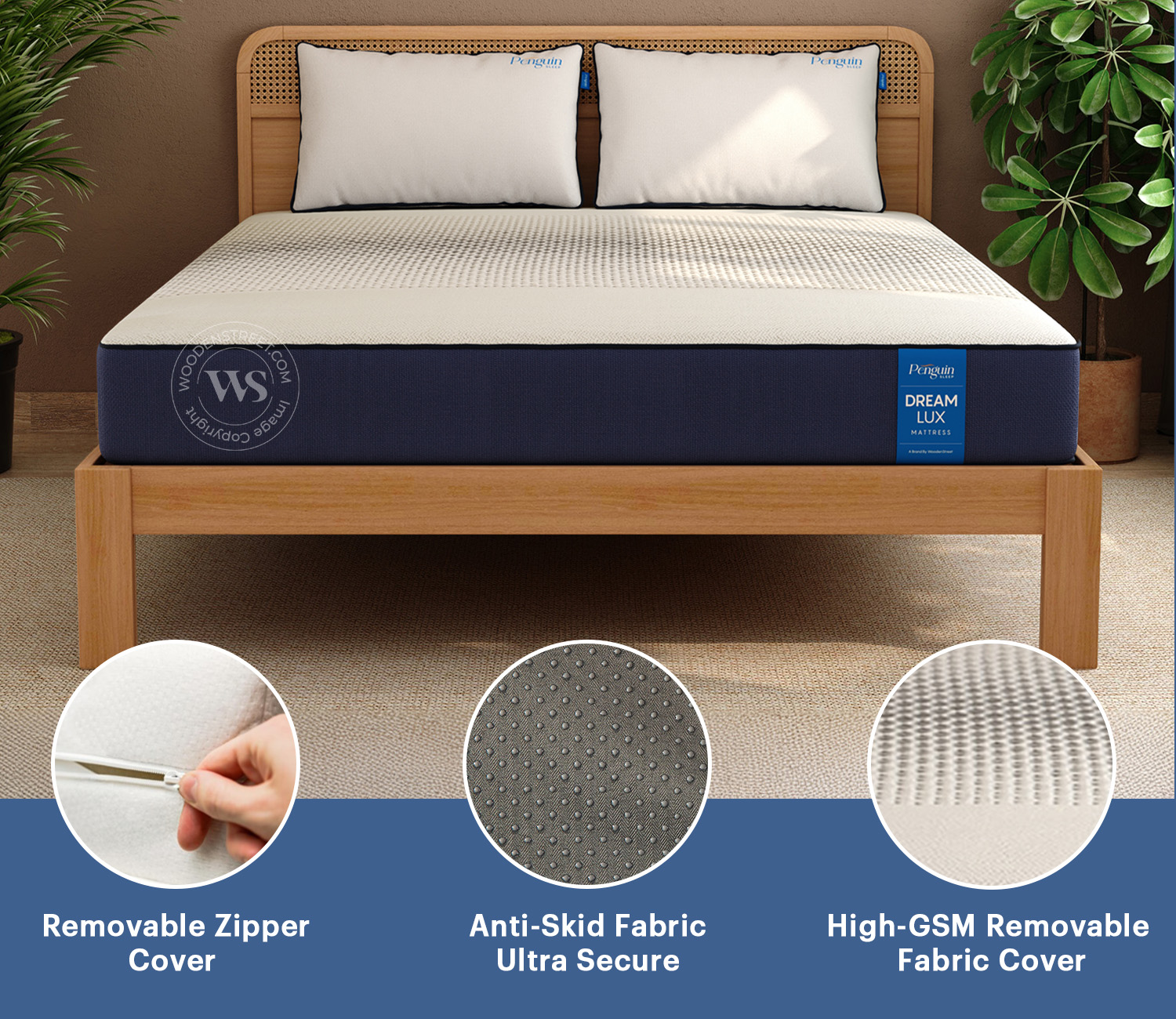 Dream Lux Memory Foam Mattress – Queen Size (78x60 inches, 8-inch Thickness) view 2