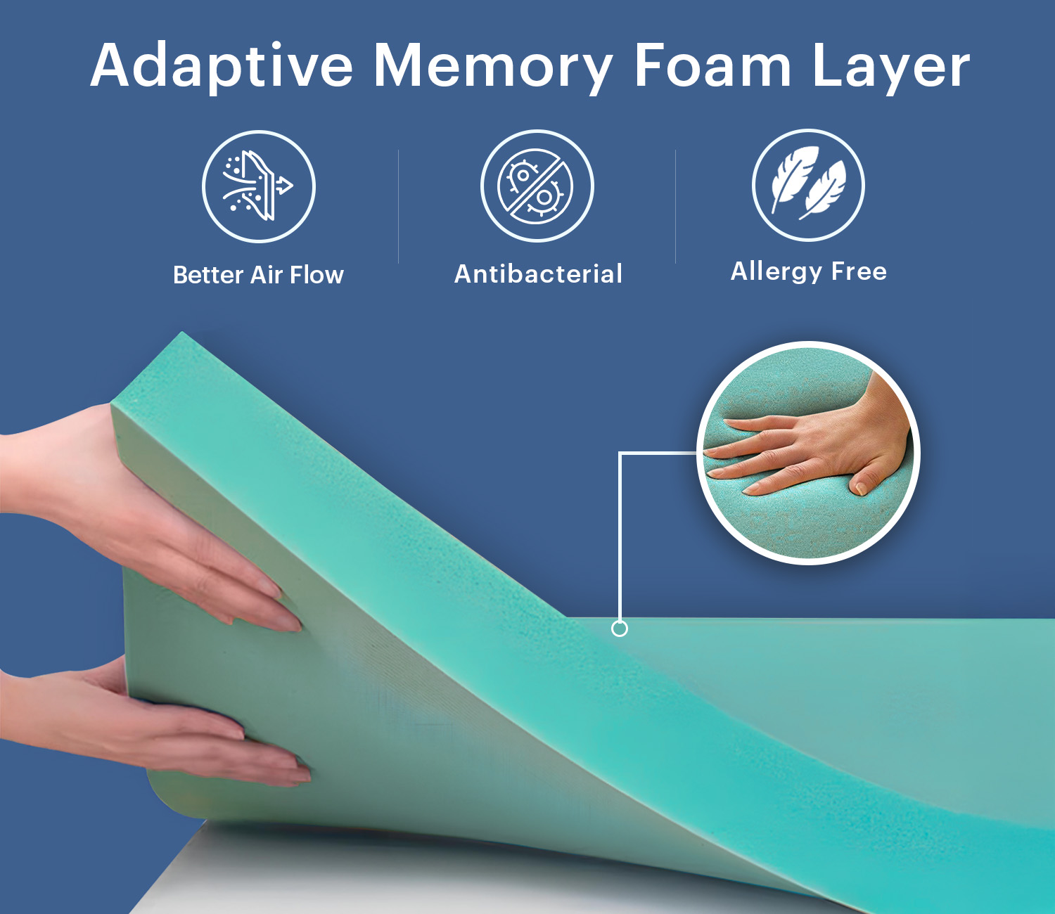 Dream Lux Memory Foam Mattress – Queen Size (78x60 inches, 8-inch Thickness)