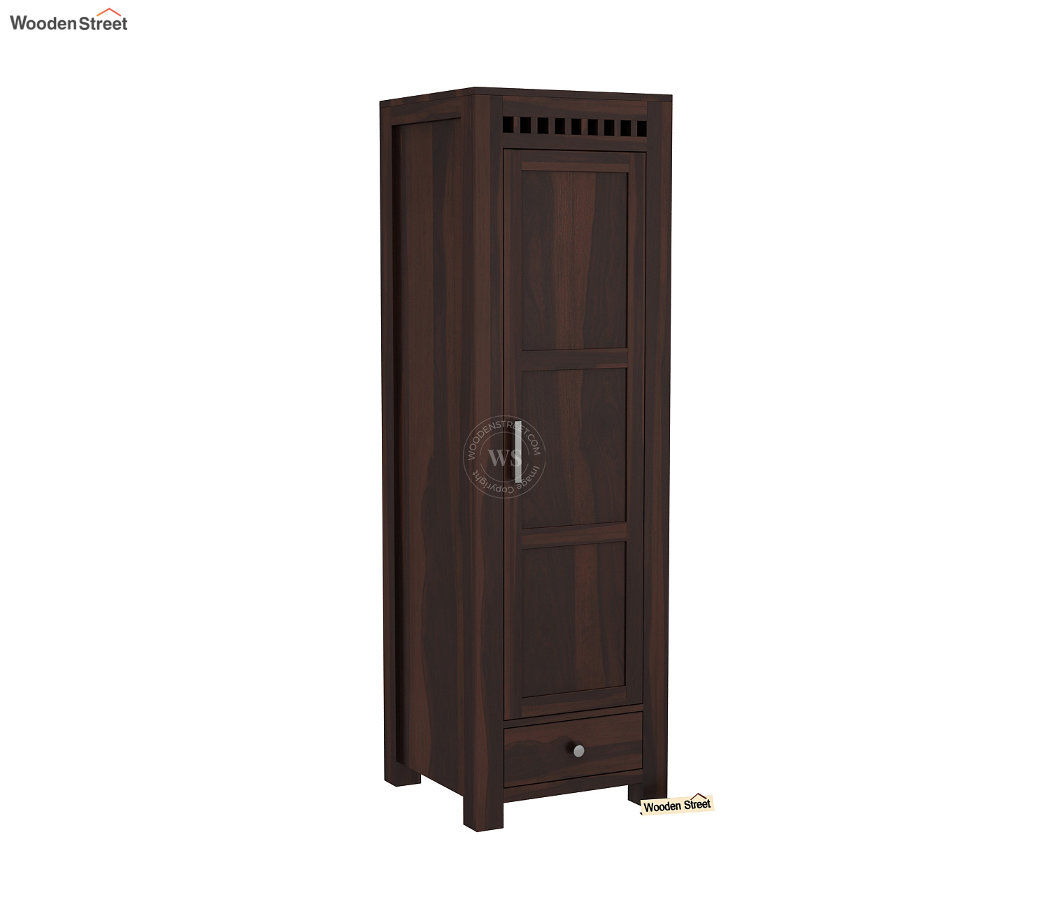 Adolph 1 Door Multi-Utility Wardrobe – Walnut Finish view 4