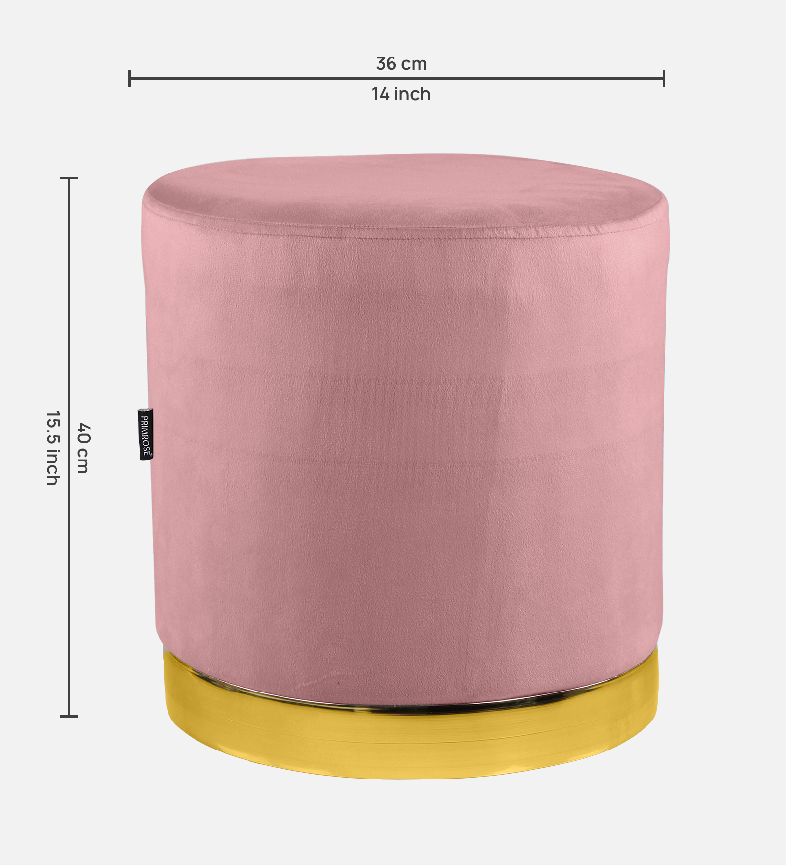 Primrose Candy Ottoman Sitting, Pouffes Stool for Living Room - Rose view 5