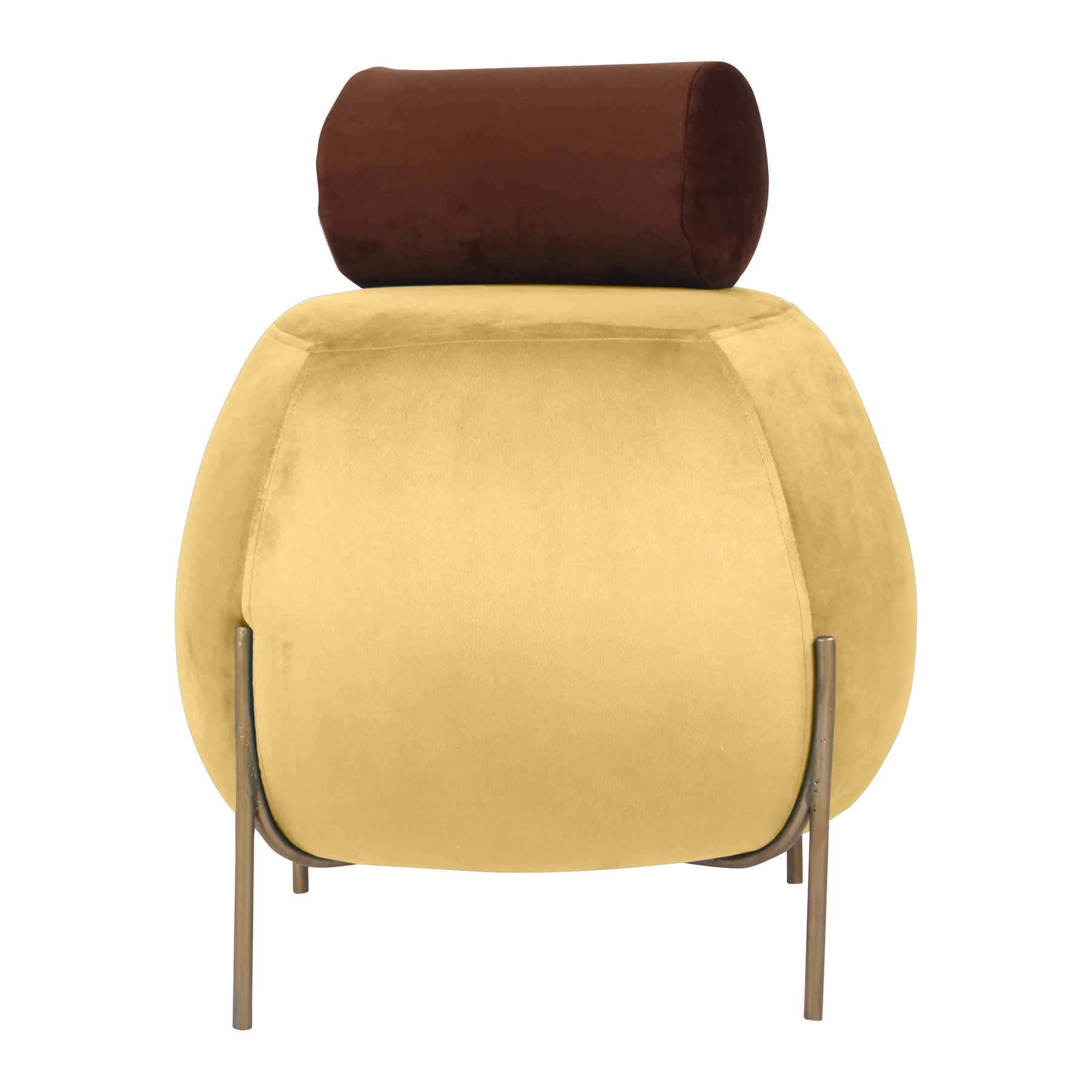 Primrose Otto Ottoman Sitting, Pouffes Stool for Living Room - Yellow view 3