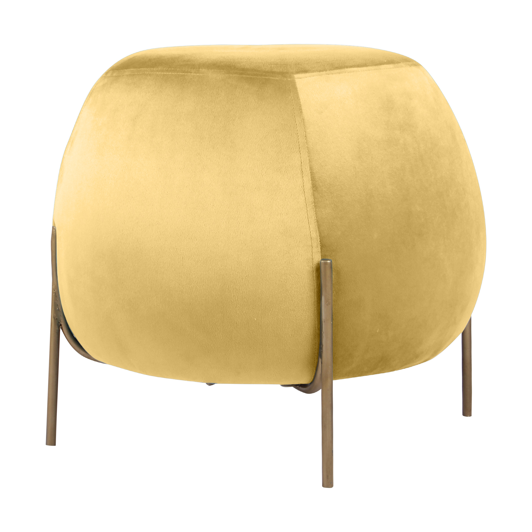 Primrose Otto Ottoman Sitting, Pouffes Stool for Living Room - Yellow view 8