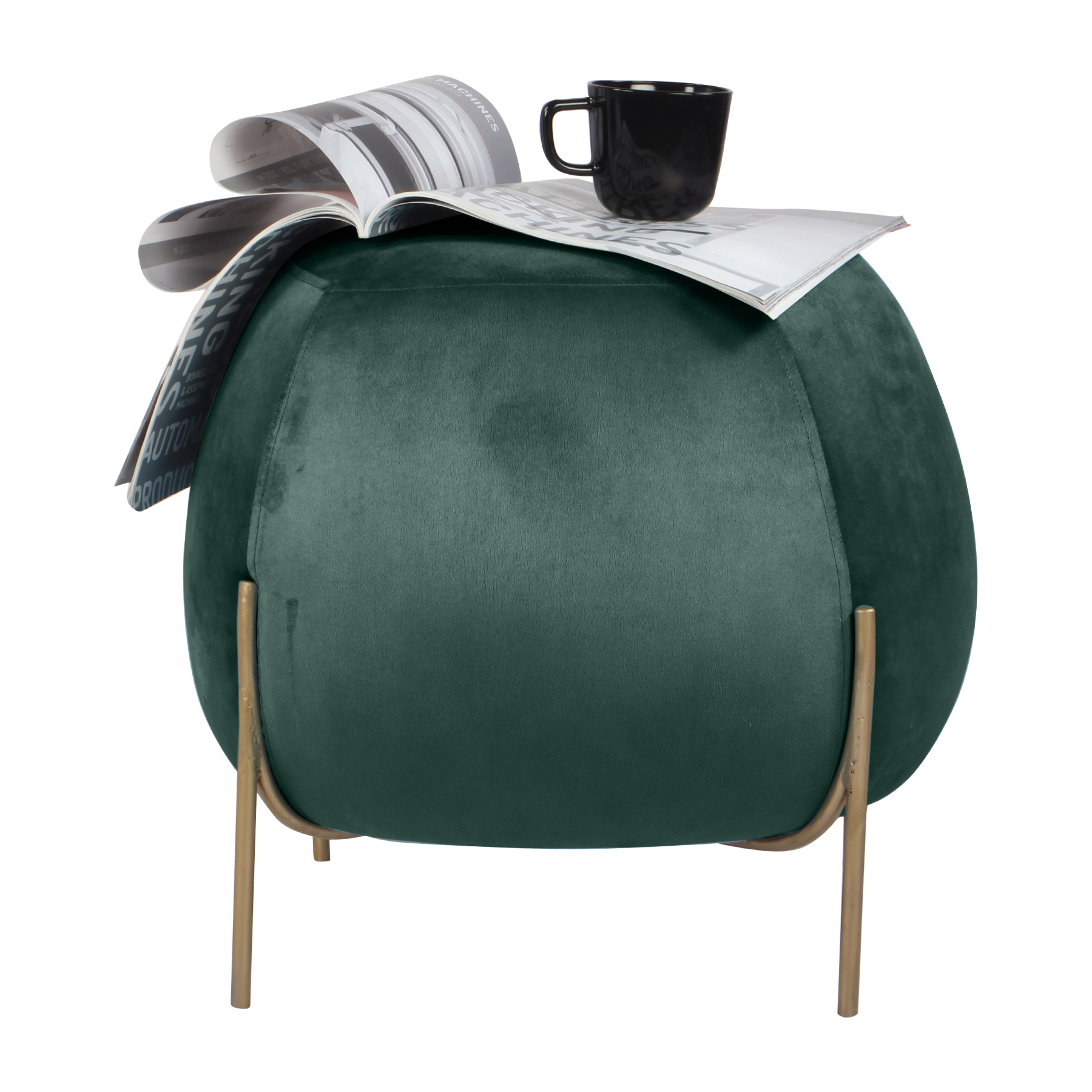 Primrose Otto Ottoman Sitting, Pouffes Stool for Living Room - Green view 6