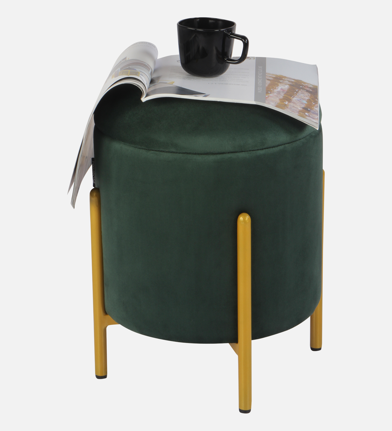 Primrose Dunzo Ottoman Sitting, Pouffes Stool for Living Room - Green view 2