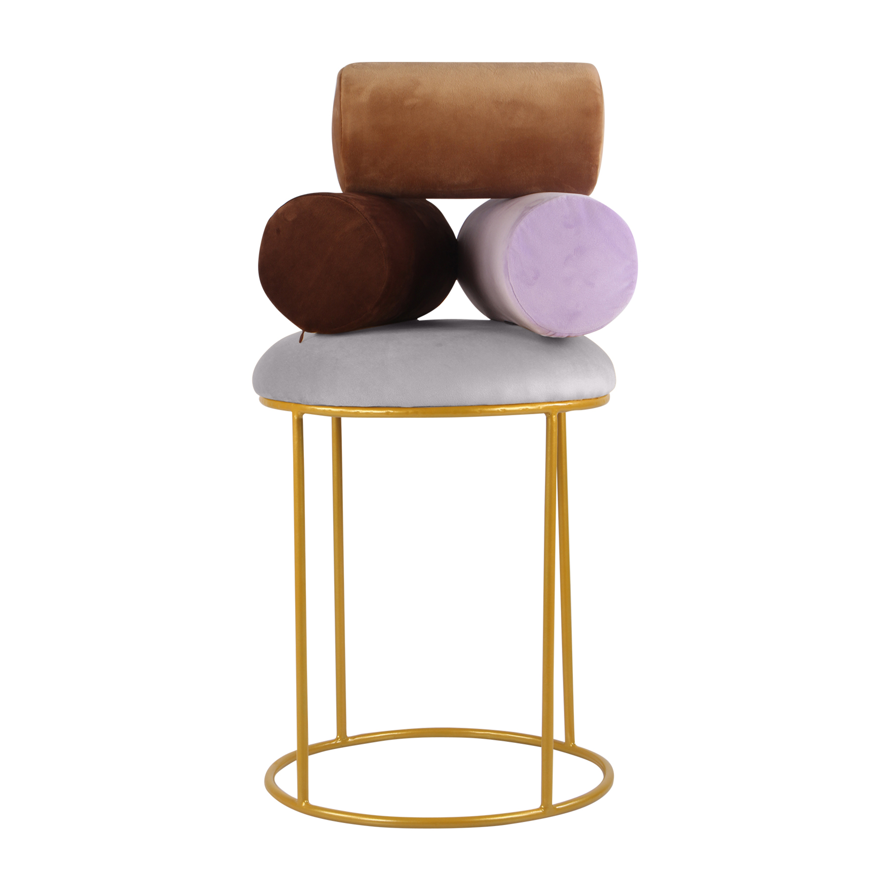 Primrose Dupont Ottoman Sitting, Pouffes Stool for Living Room - Grey view 3