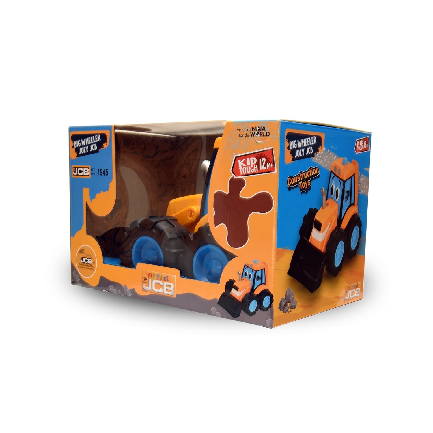 JCB My 1st Big Wheeler Joey Dumptruck for Kids Heavy Duty Unbreakable  Non-Electric Gift for Toddlers Boys Authentic Licensed Yellow Toy