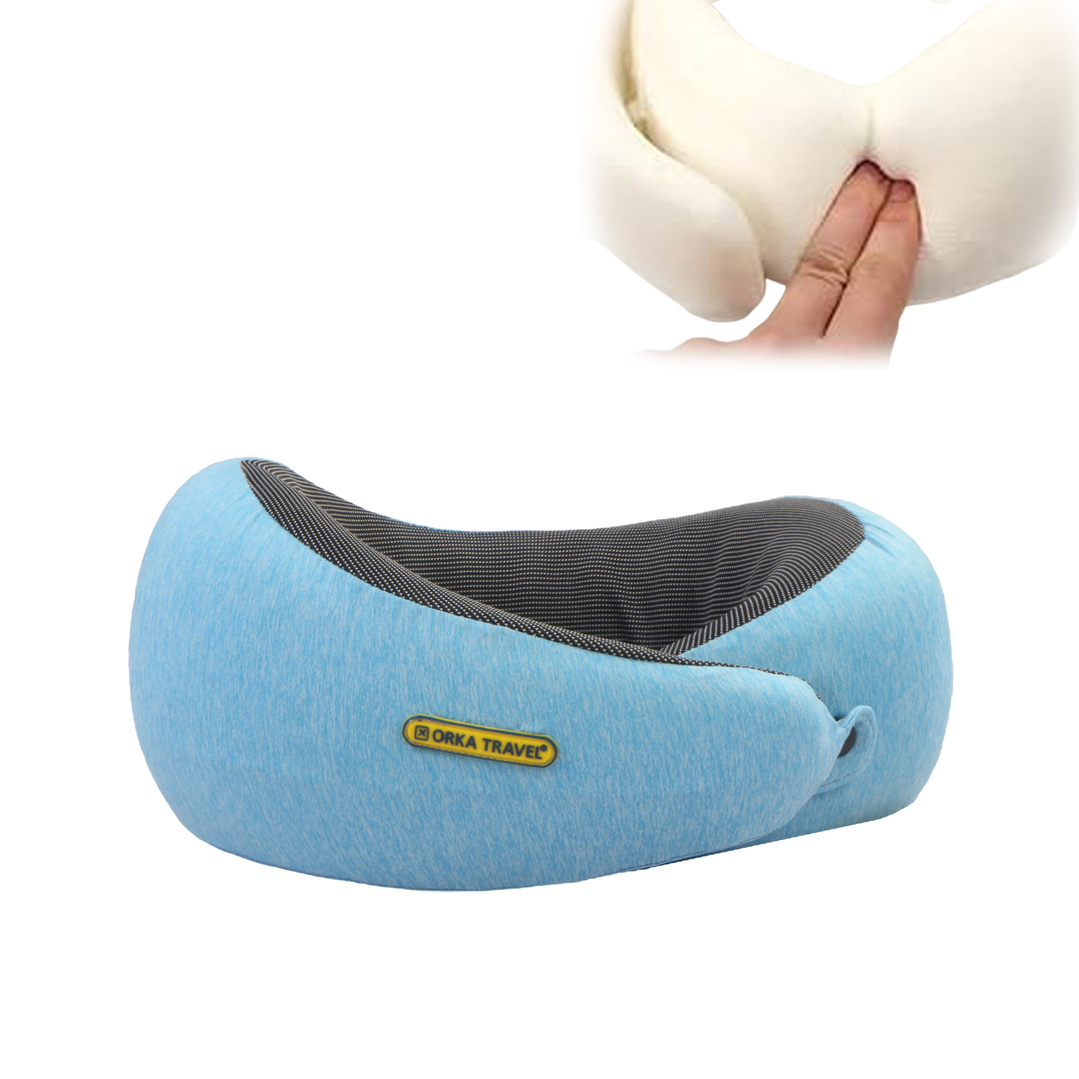 Orka Travel Starc 3 Adjustable Neck Buttons Memory Foam U Neck - Teal