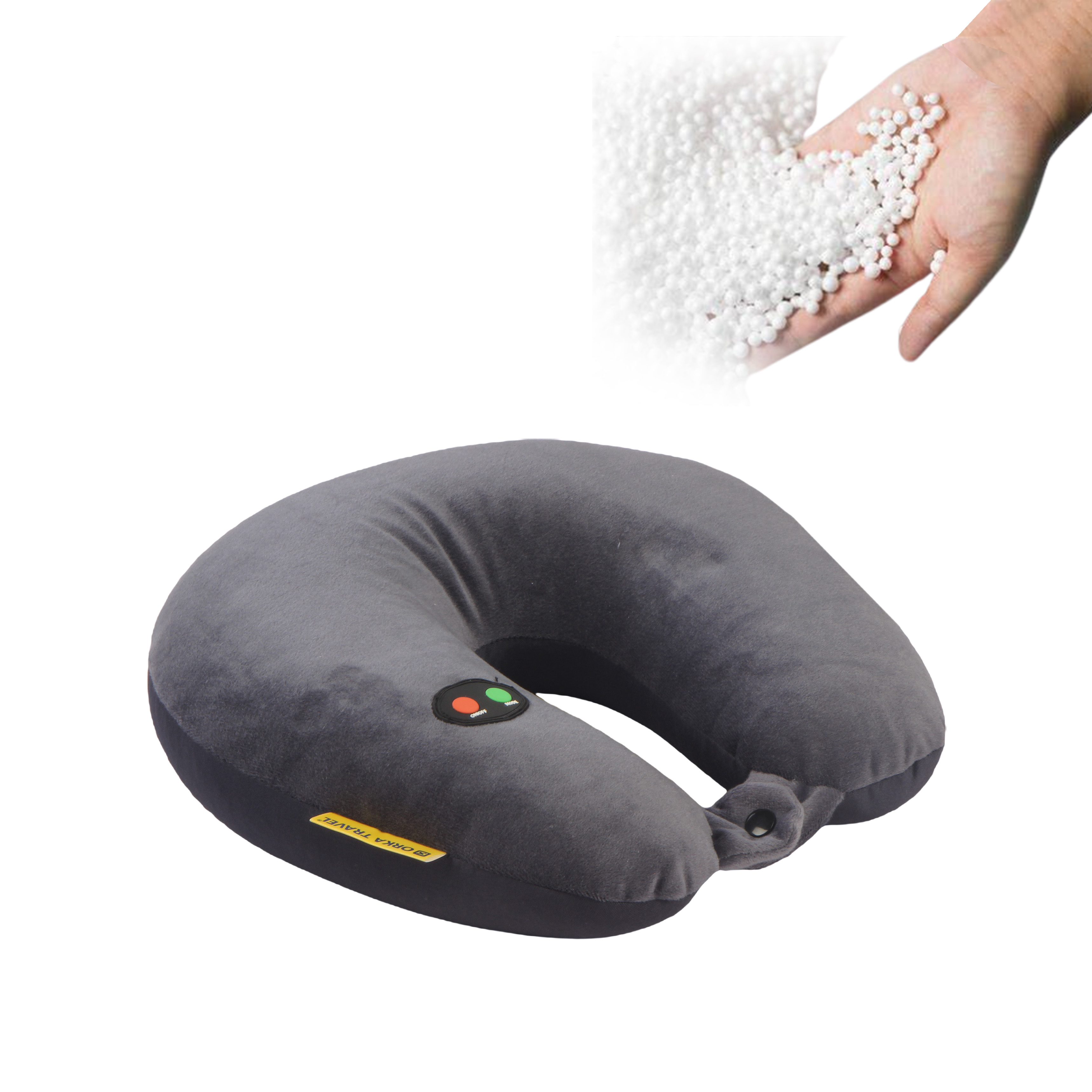 Orka Travel Microbeads Massager U Neck - Grey view 5