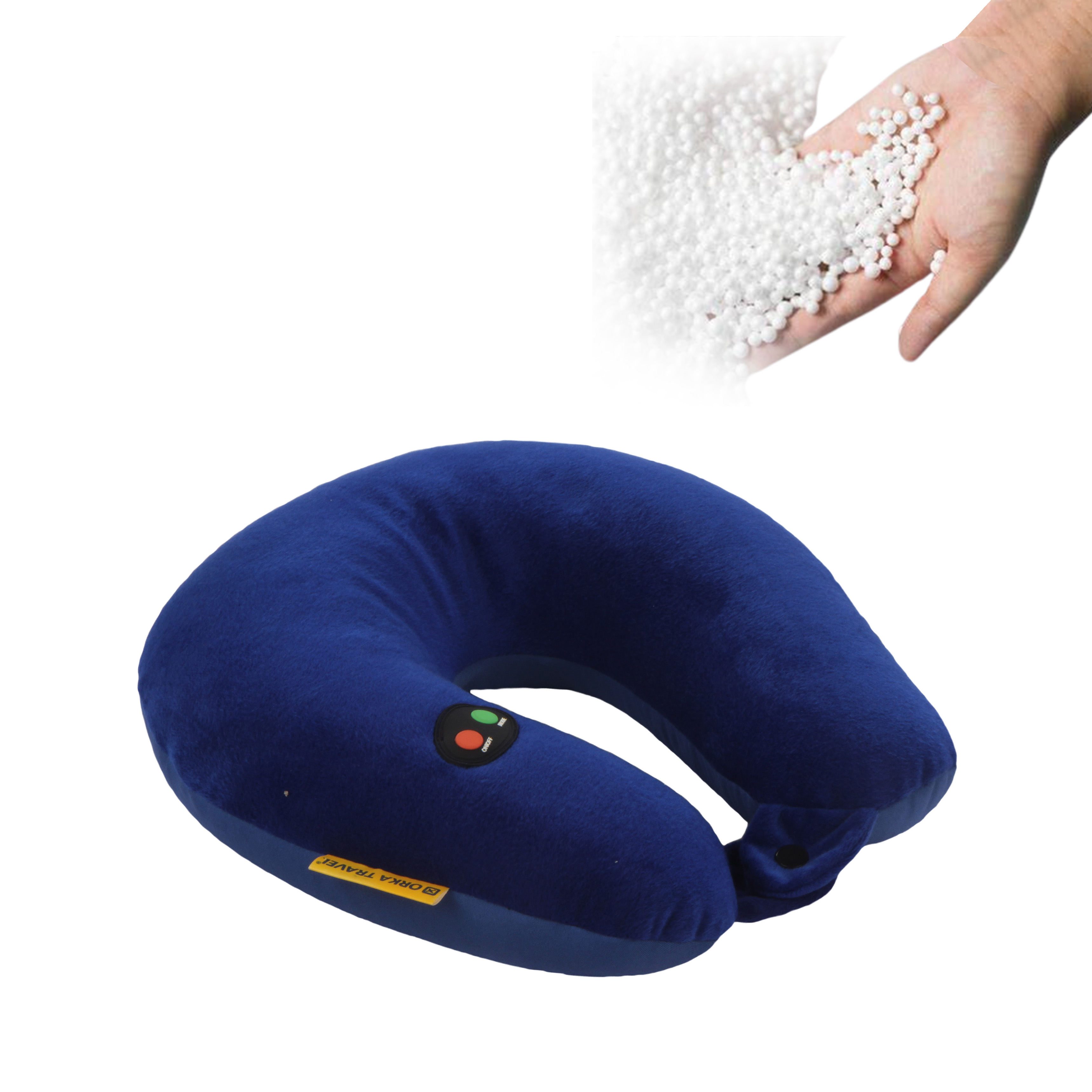 Orka Travel Microbeads Massager U Neck - Blue view 2