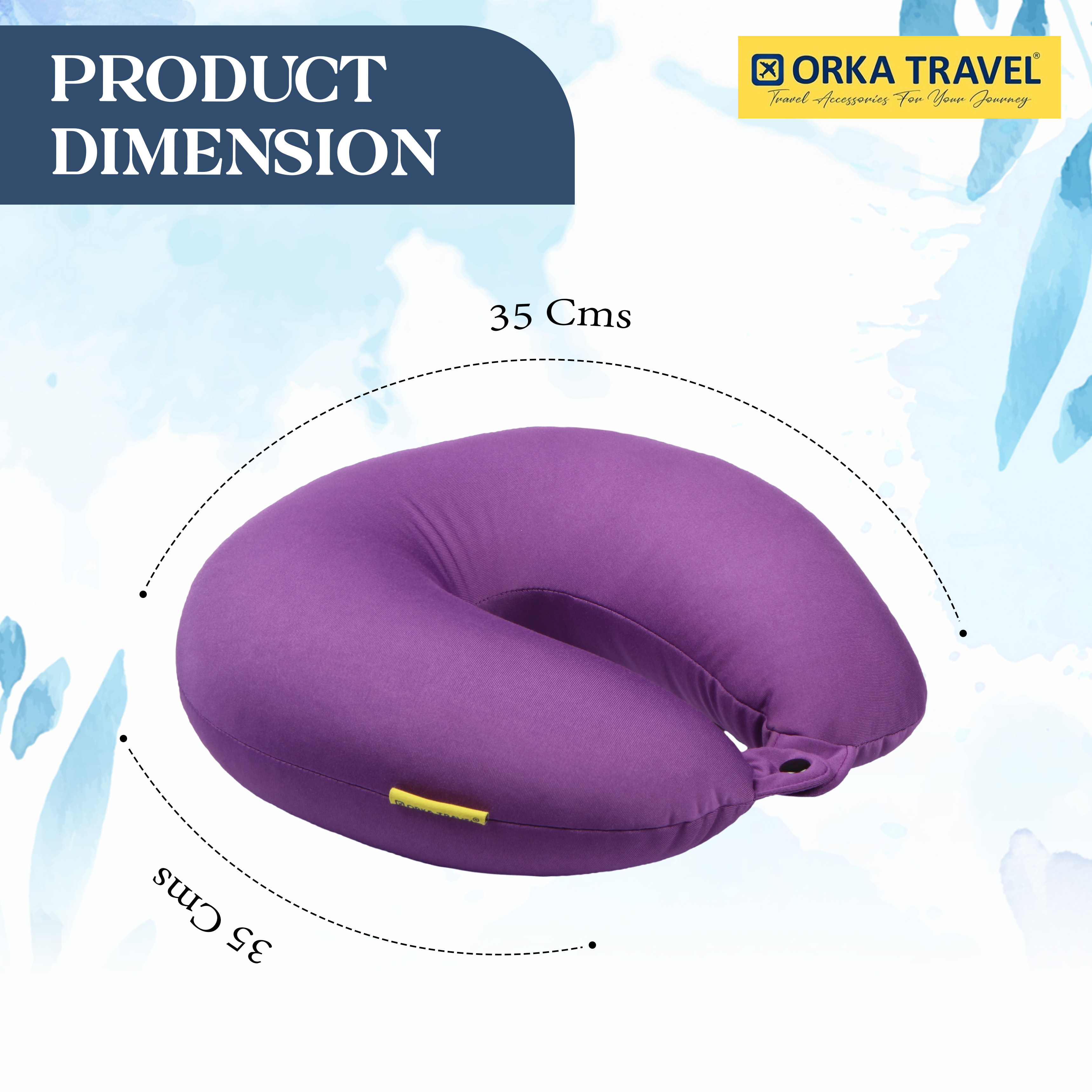 Orka Travel Solid Microbeads U Neck - Purple view 2