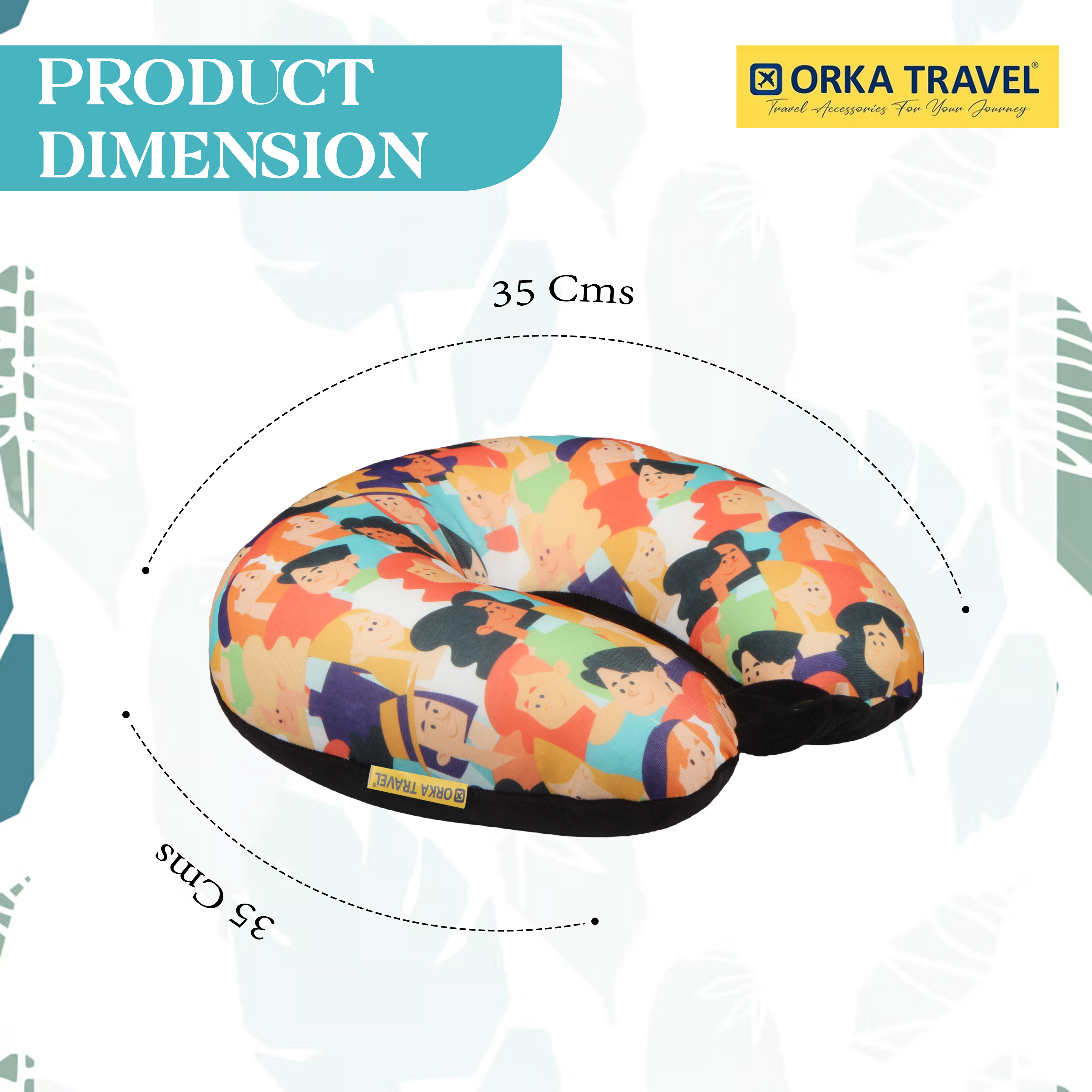 Orka Travel Digital Printed Microbeads U Neck - People