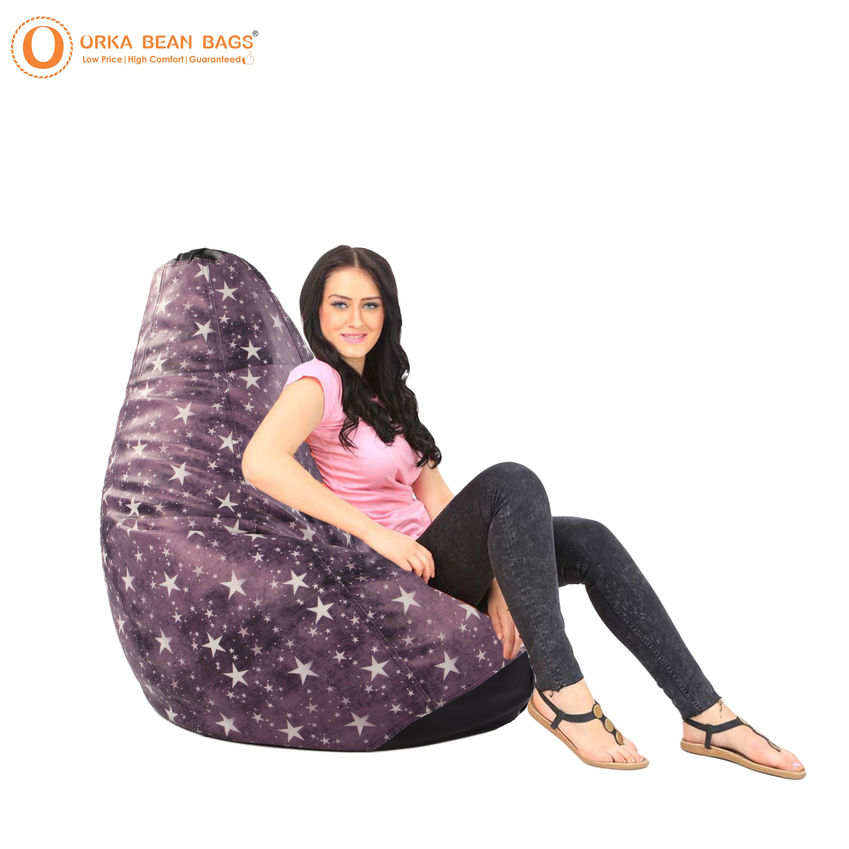 Orka Digital Printed Star XXXL Bean Bag Filled With Beans