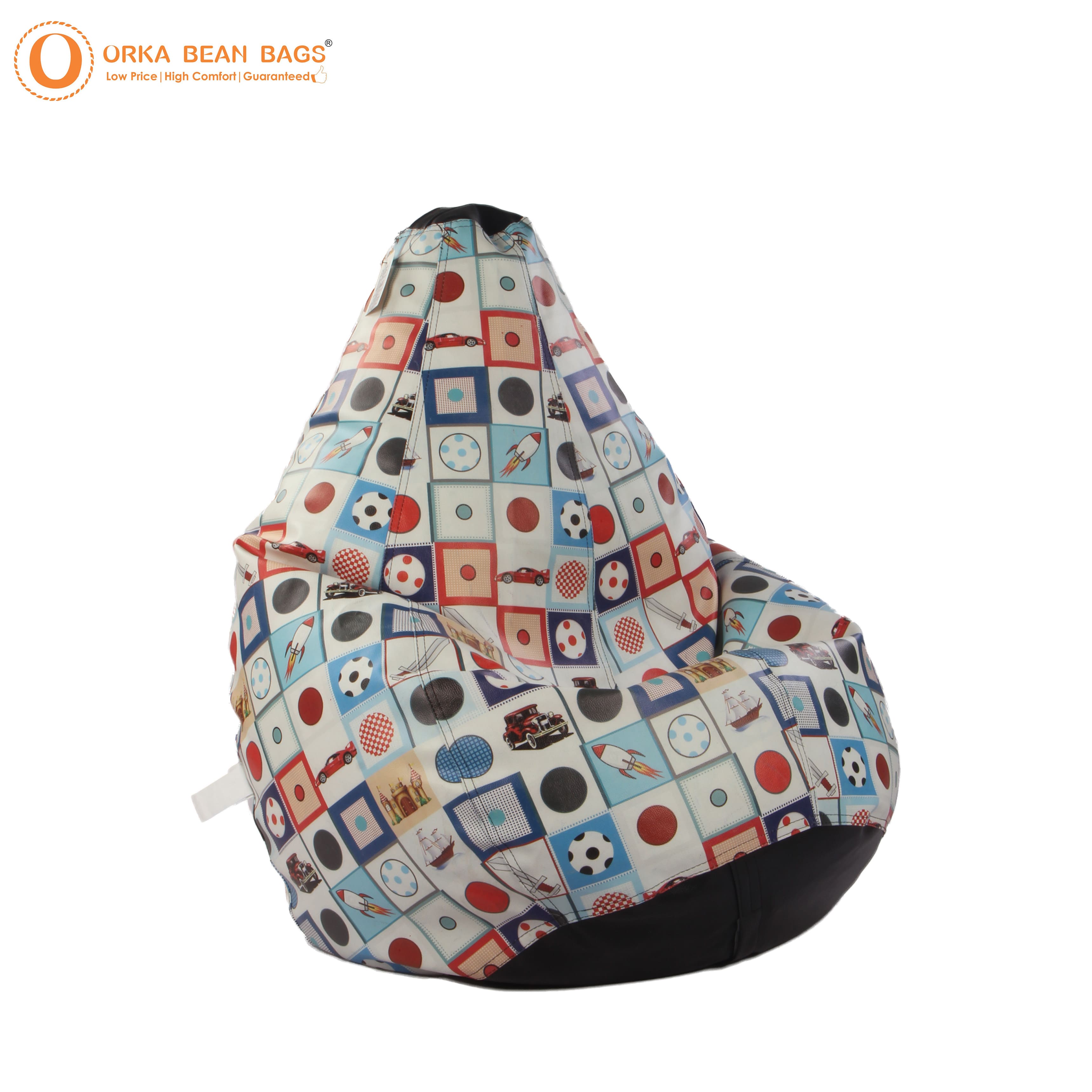 Orka Digital Printed XXXL Bean Bag Filled With Beans view 4