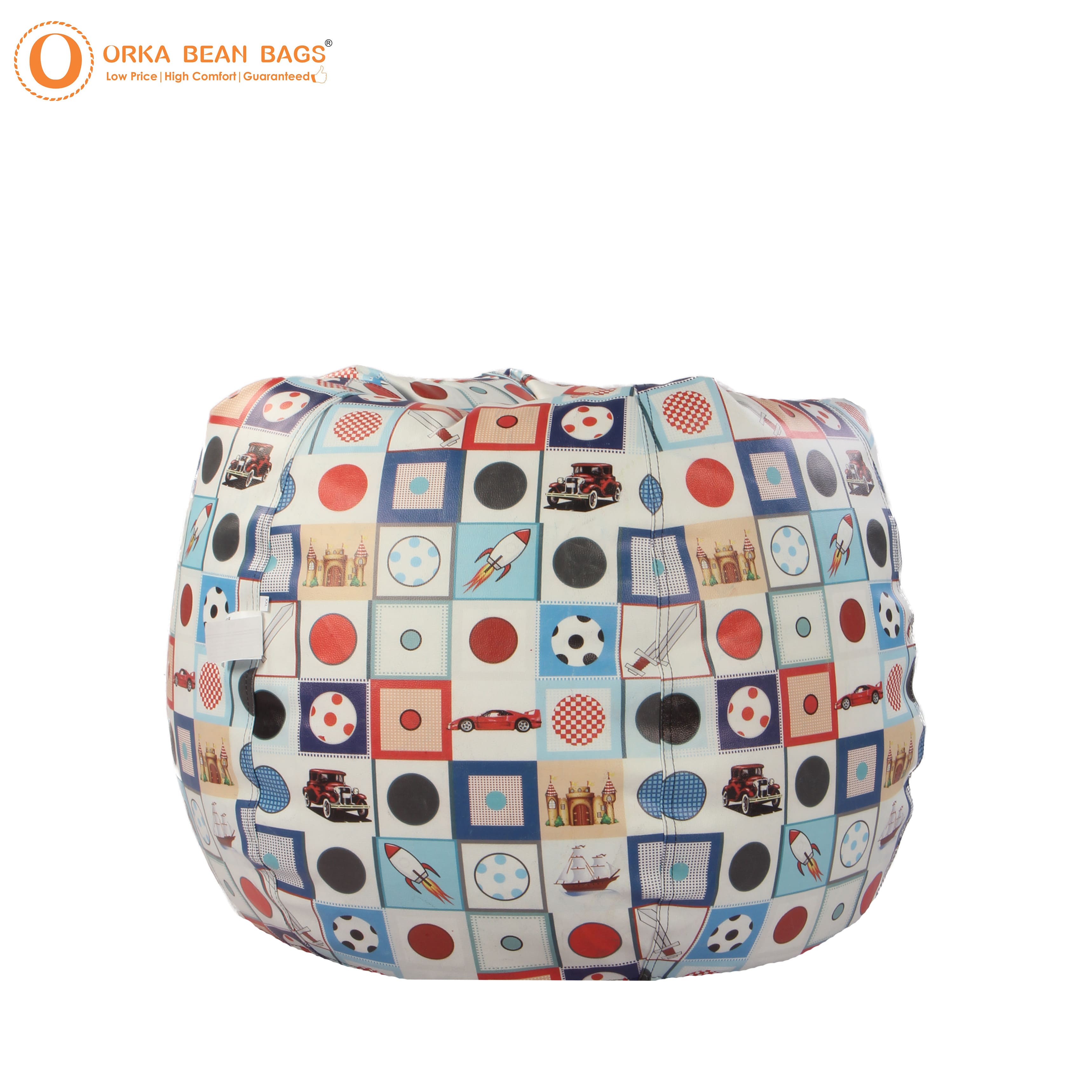 Orka Digital Printed XXXL Bean Bag Filled With Beans view 5
