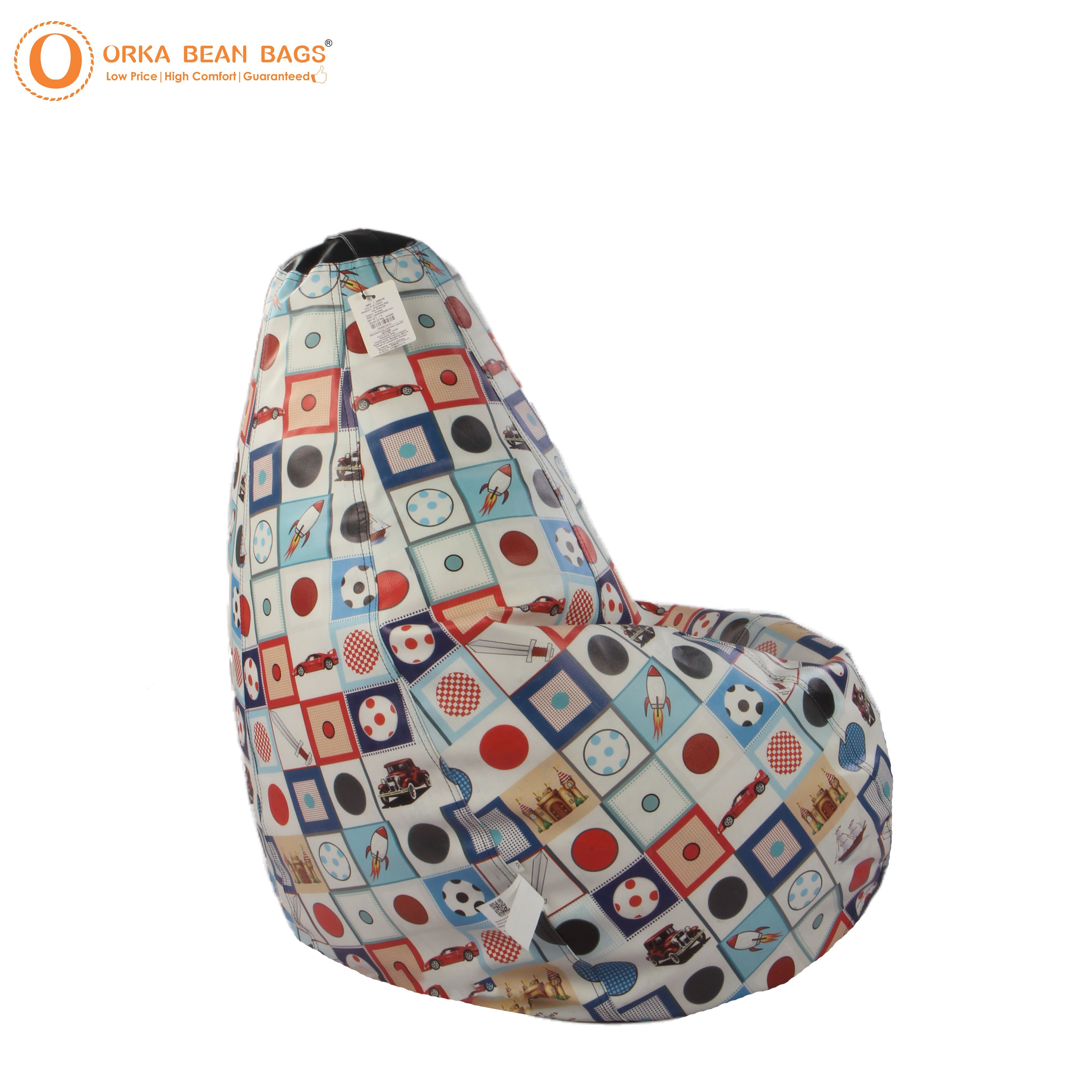 Orka Digital Printed XXXL Bean Bag Filled With Beans view 6