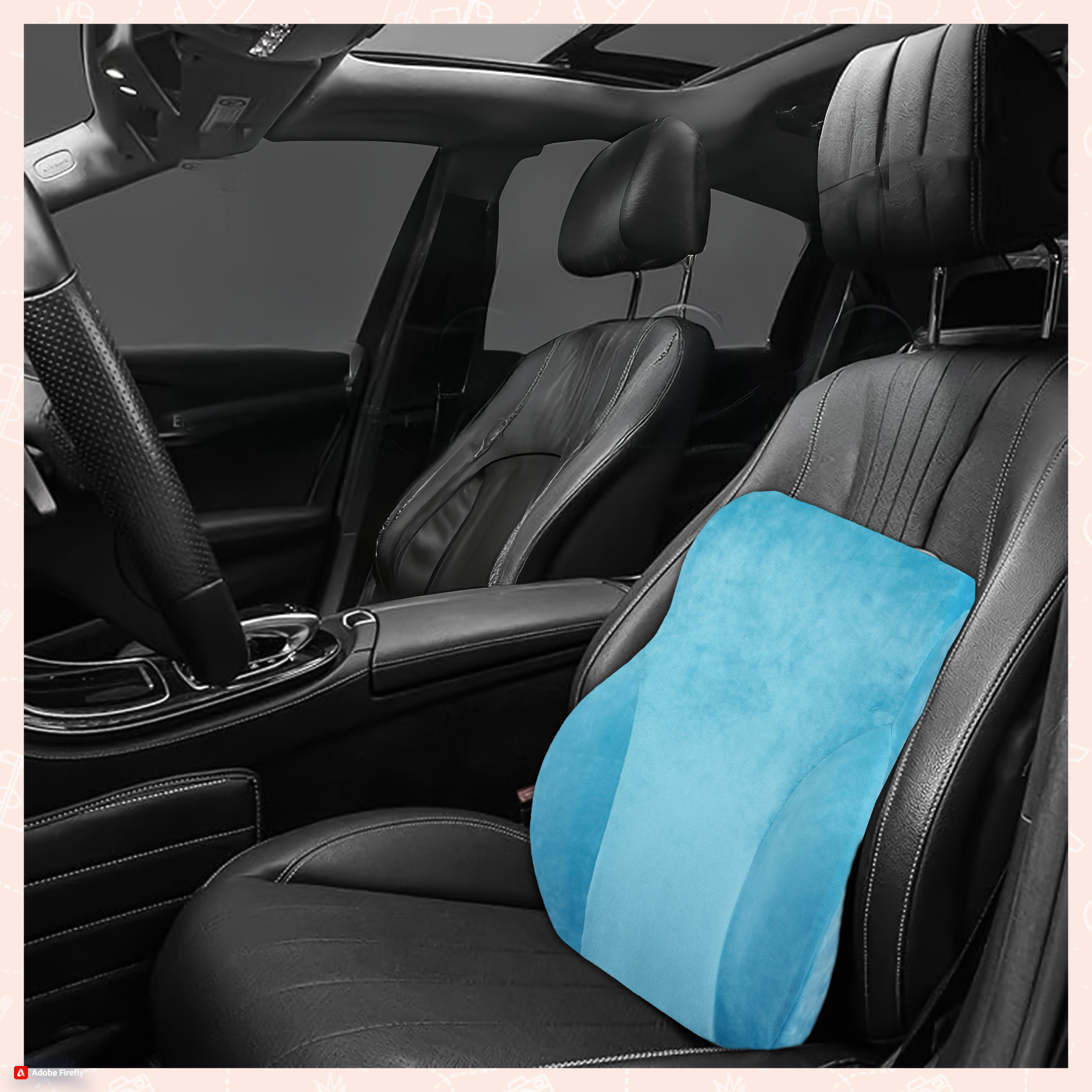 ORKA TRAVEL Presto Orthopaedic Mid-Backrest Cushion with Memory Foam (Ortho Backrest) (Teal) view 8