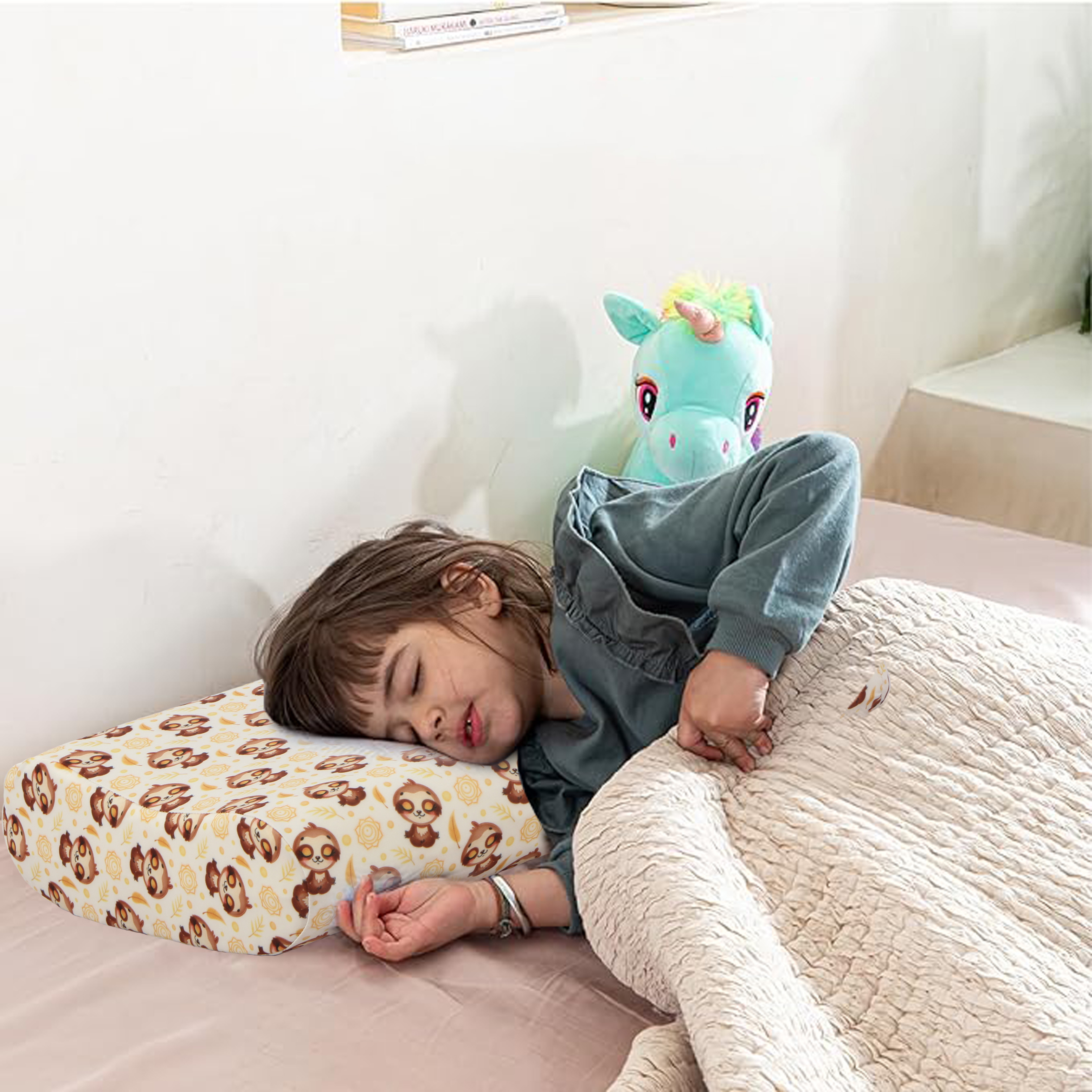 Orka Kids Kids Eco Orthopedic Contour Neck Support Pillow for Sleeping & Shoulder Pain Memory Foam Toons & Characters Orthopaedic Pillow Pack of 1  (Eco Contour Twins Bear D3) view 4
