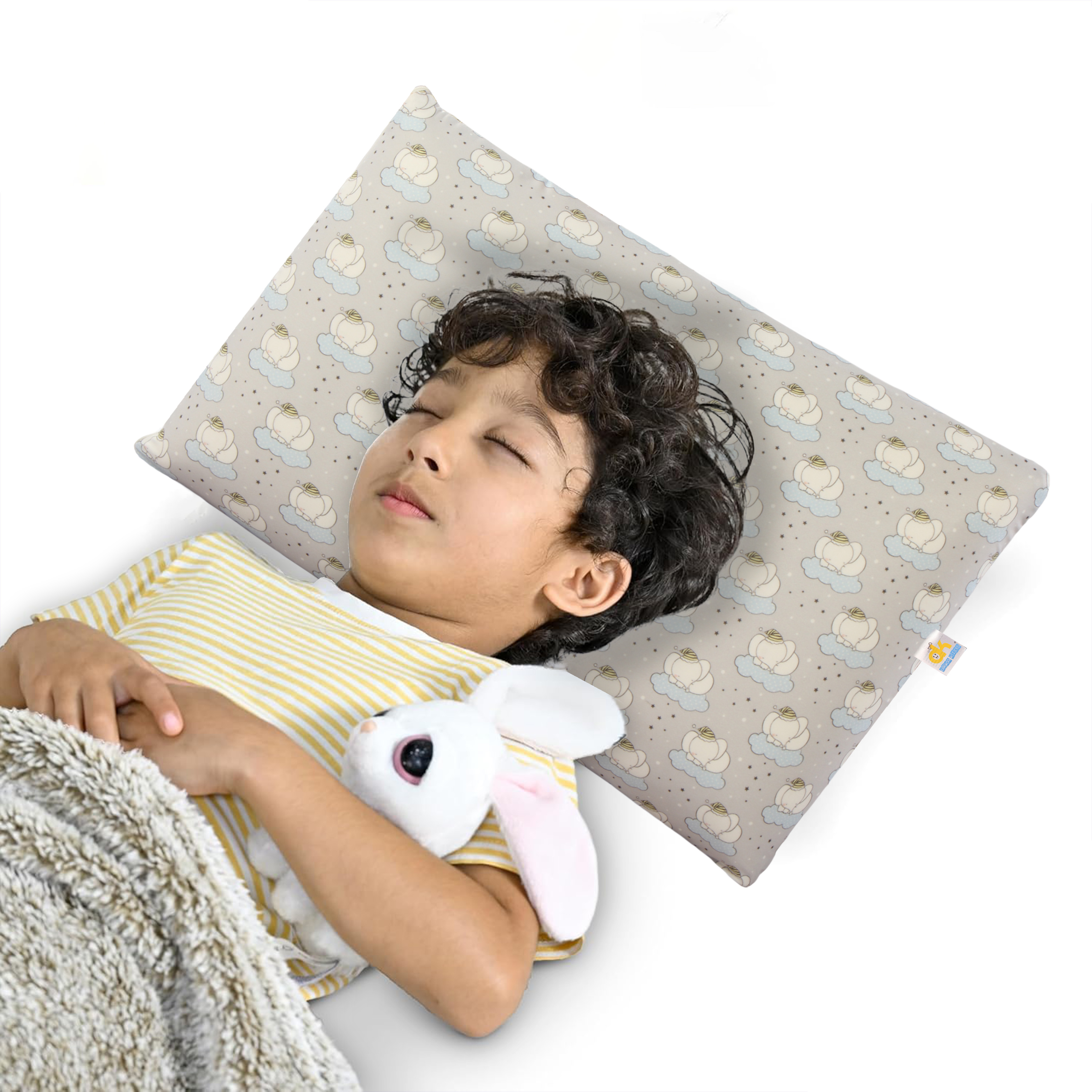 Orka Kids Kids Eco Rectangular Neck Support Pillow for Sleeping & Shoulder Pain Memory Foam Toons & Characters Orthopaedic Pillow Pack of 1  (Ganesh Toddler) view 4
