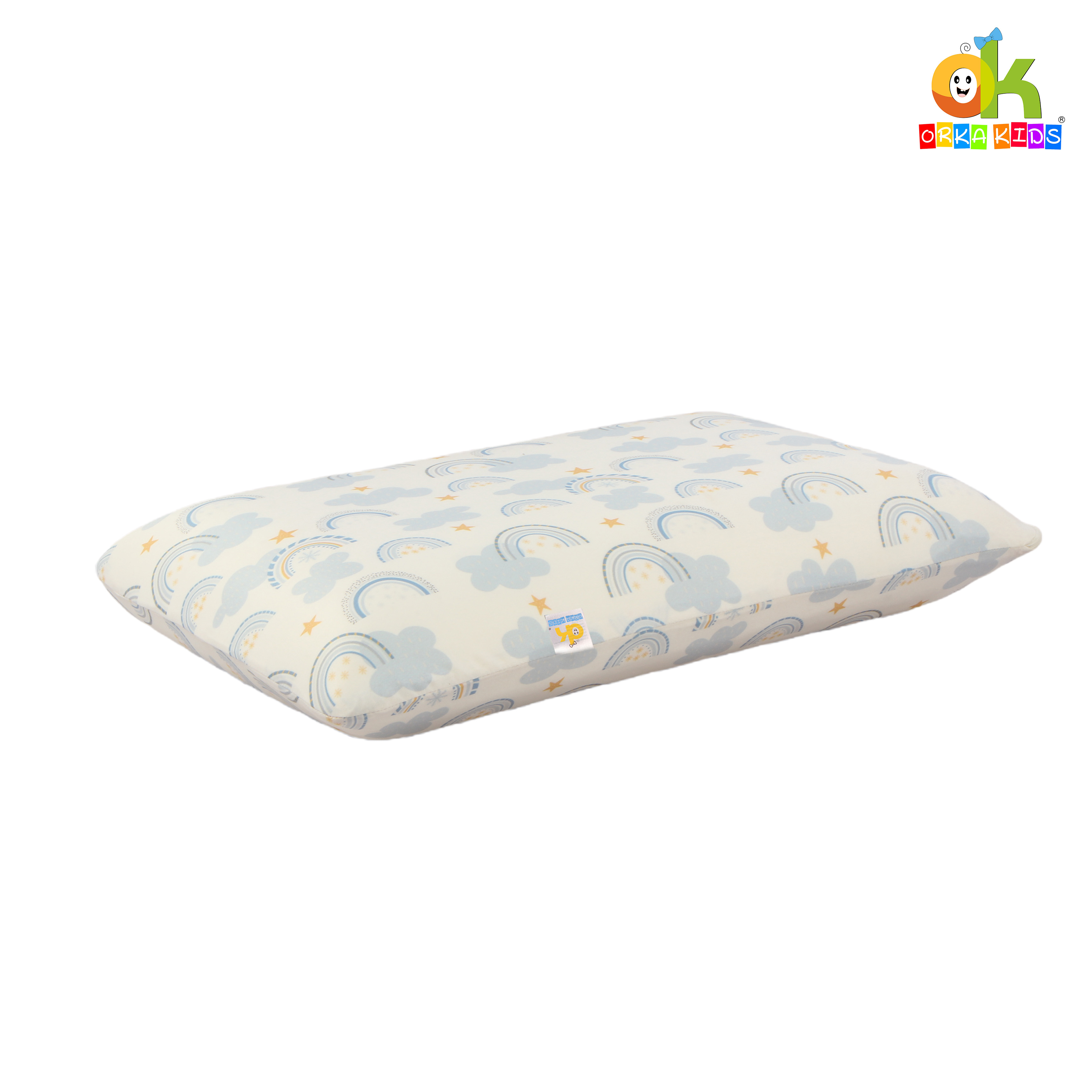 Orka Kids Kids Eco Rectangular Neck Support Pillow for Sleeping & Shoulder Pain Memory Foam Toons & Characters Orthopaedic Pillow Pack of 1  (Sunshine&Rainbow)