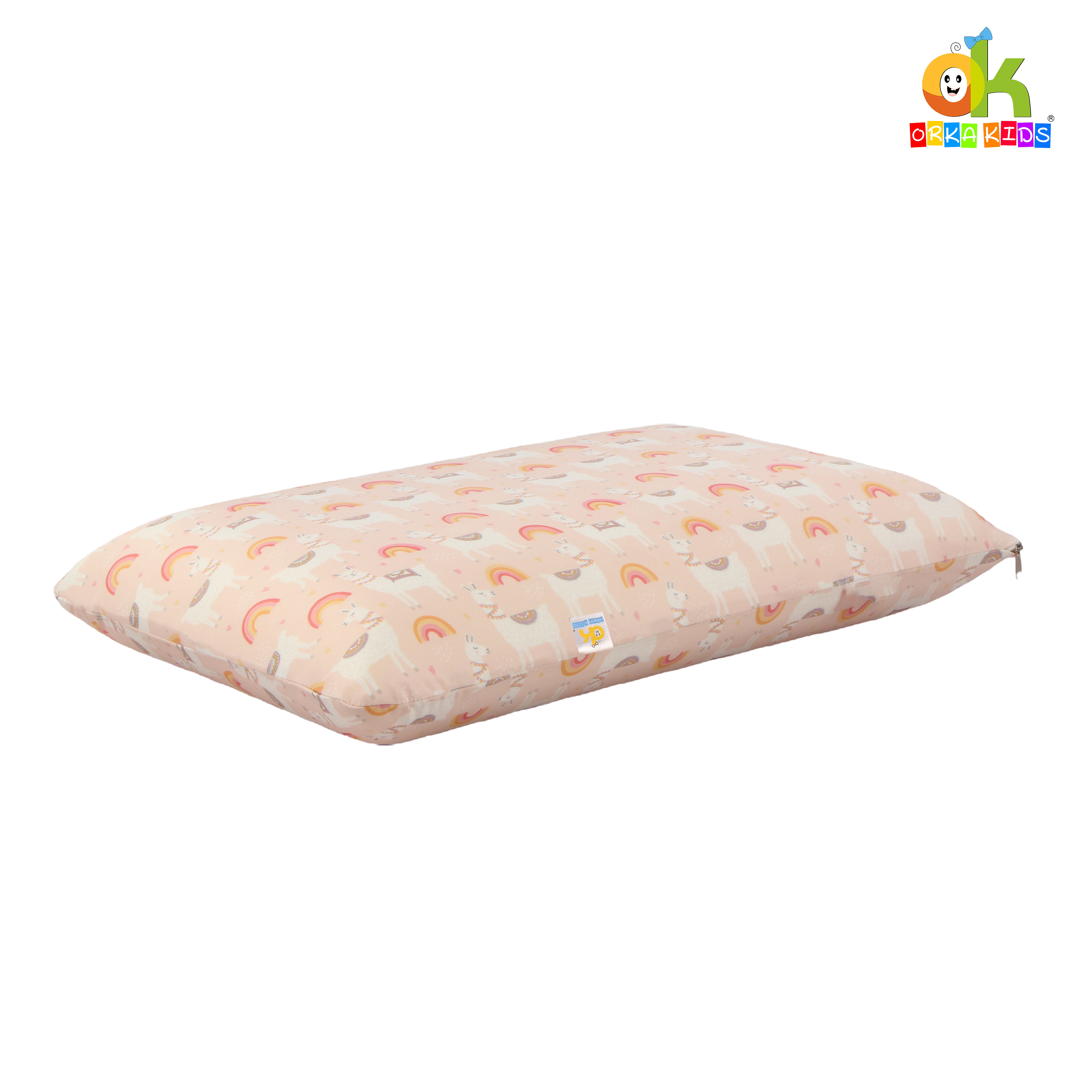 Orka Kids Kids Eco Rectangular Neck Support Pillow for Sleeping & Shoulder Pain Memory Foam Toons & Characters Orthopaedic Pillow Pack of 1  (Rainbows Crib)