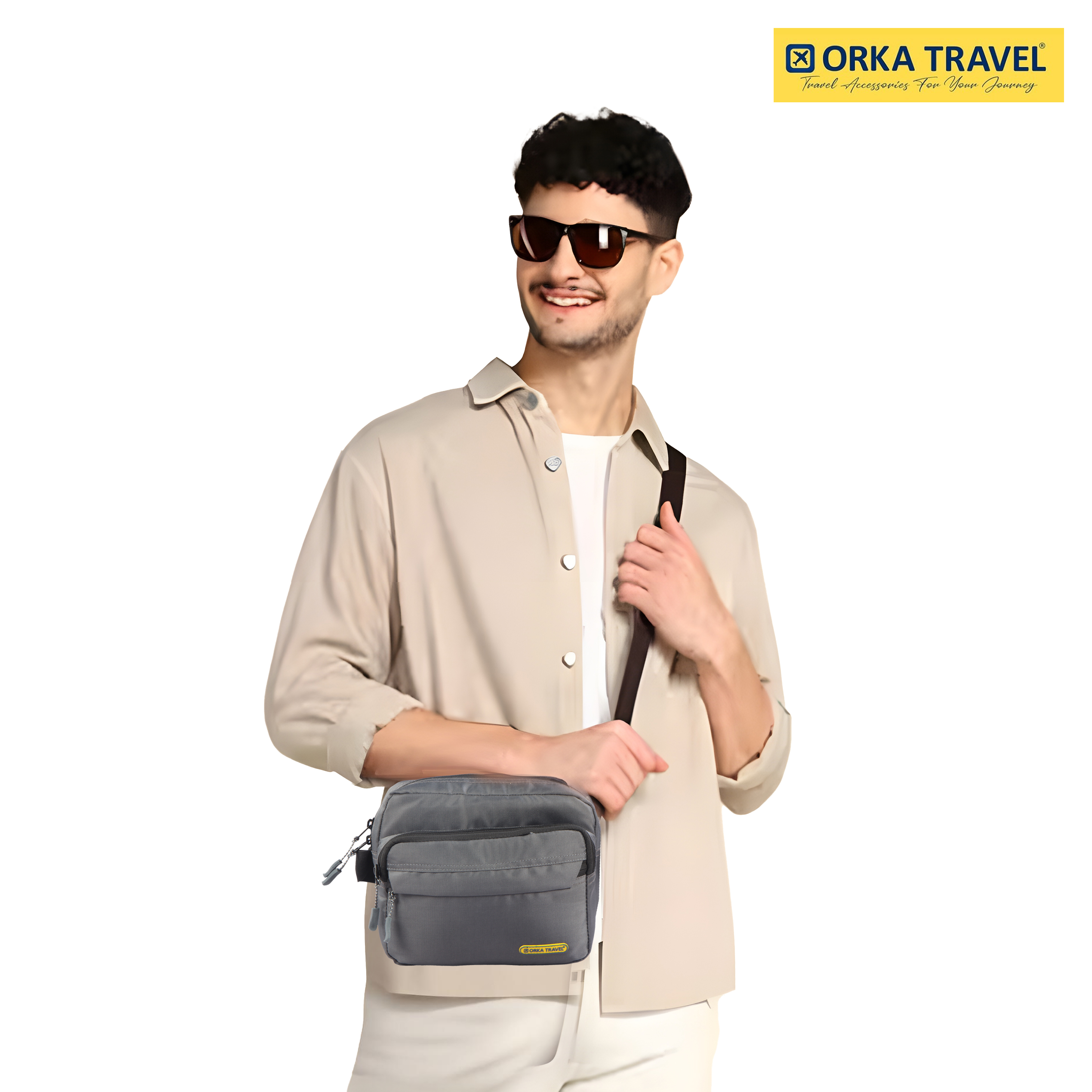 Mini Crossbody Bag, Small Shoulder Bag, Messenger Bag for Cell Phone,Travel,Office,Business, Grey view 7