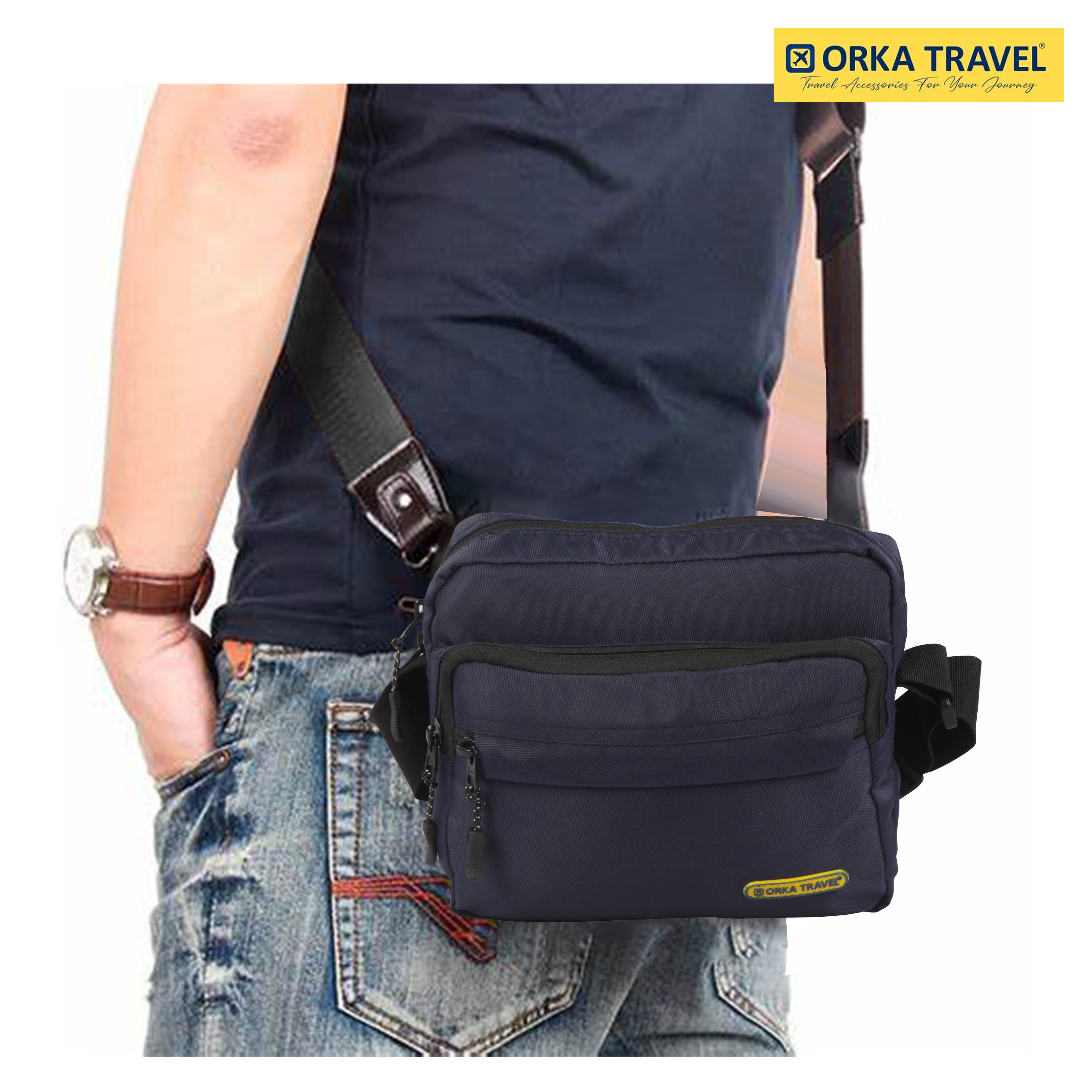 Mini Crossbody Bag, Small Shoulder Bag, Messenger Bag for Cell Phone,Travel,Office,Business, Blue view 4