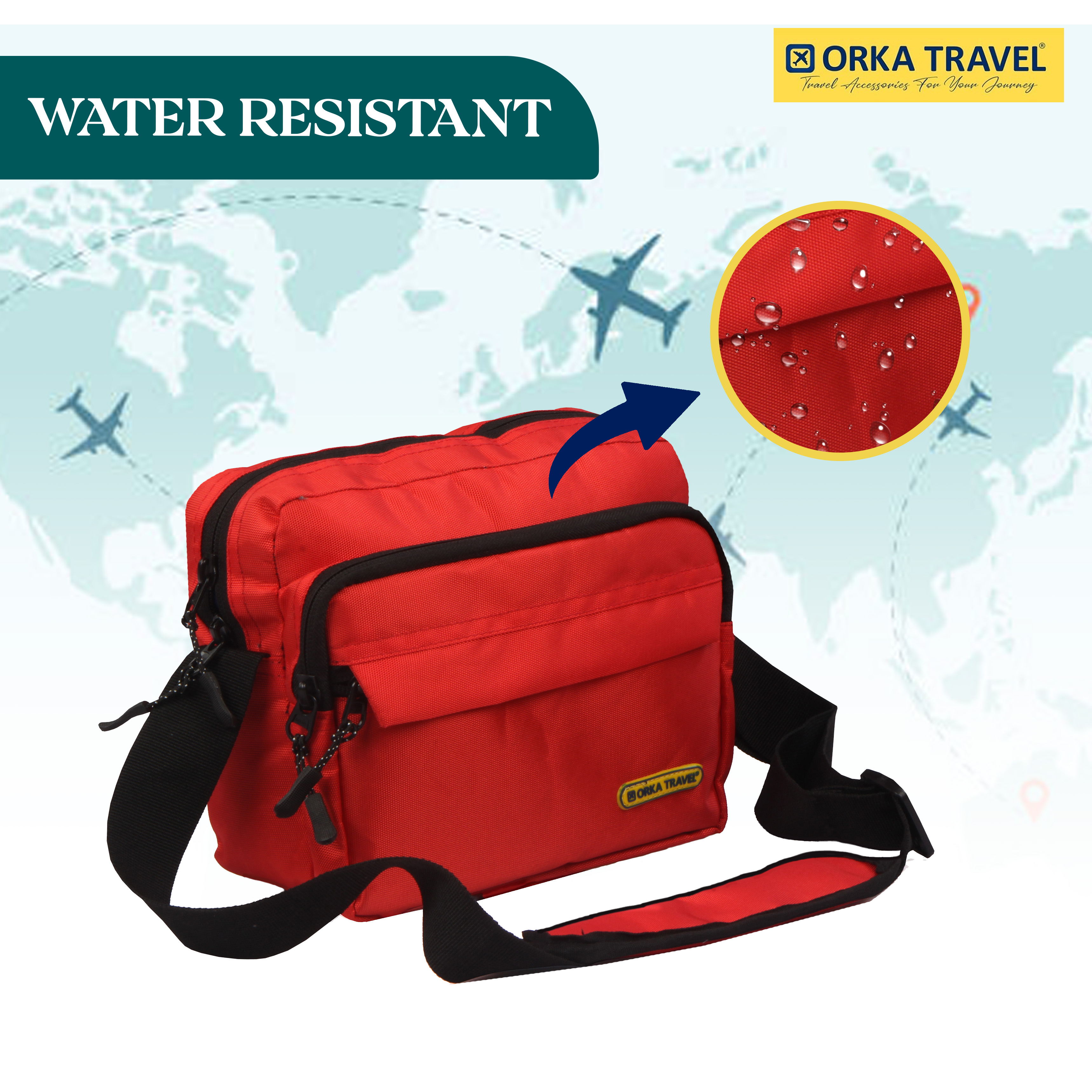 Mini Crossbody Bag, Small Shoulder Bag, Messenger Bag for Cell Phone,Travel,Office,Business, Red view 2