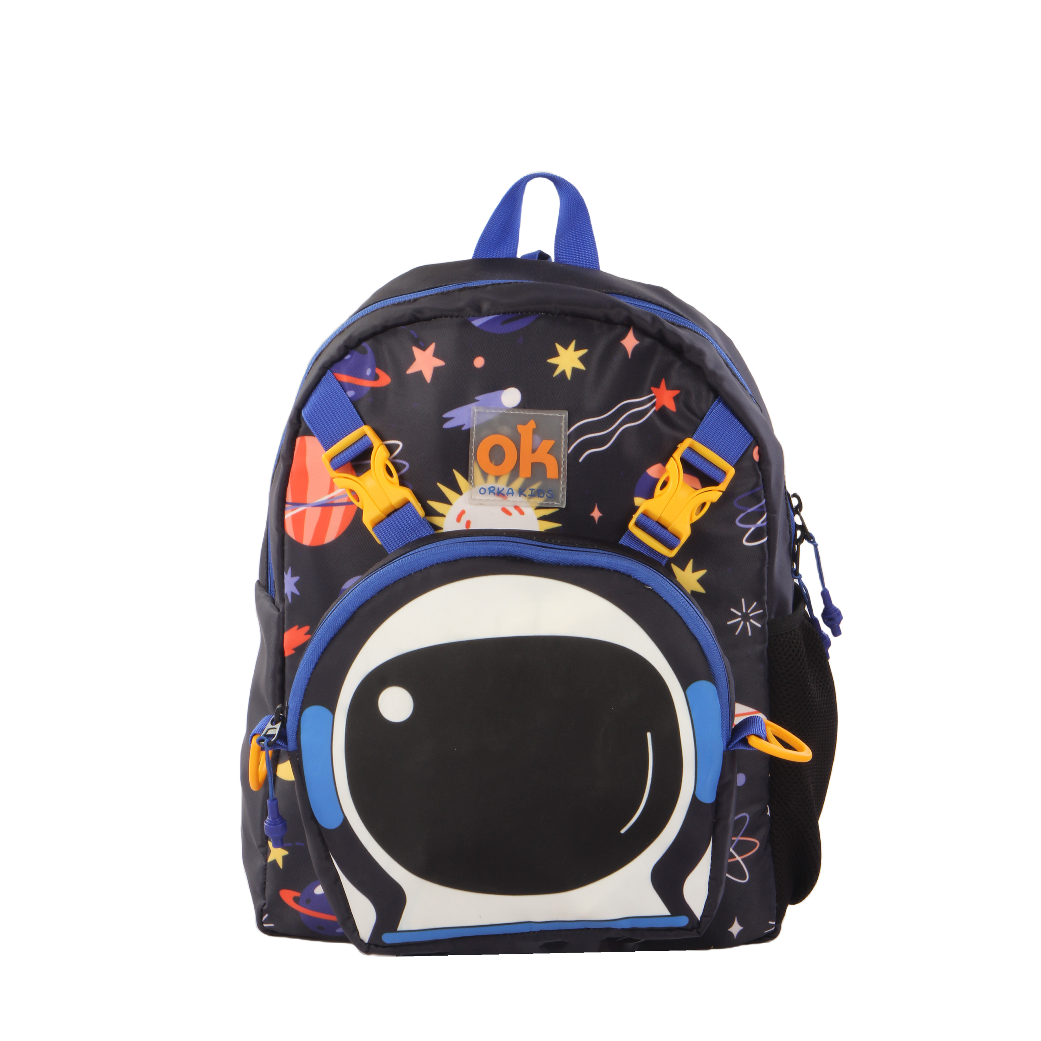 Orka Kids Tiny Tots Toddler Backpack Boys 15 Inch Kids Preschool Kindergarten School Backpack Book Bag for Daycare Nursery Travel with Chest Strap, Fits 2 to 12 years old, (Space Black) view 2