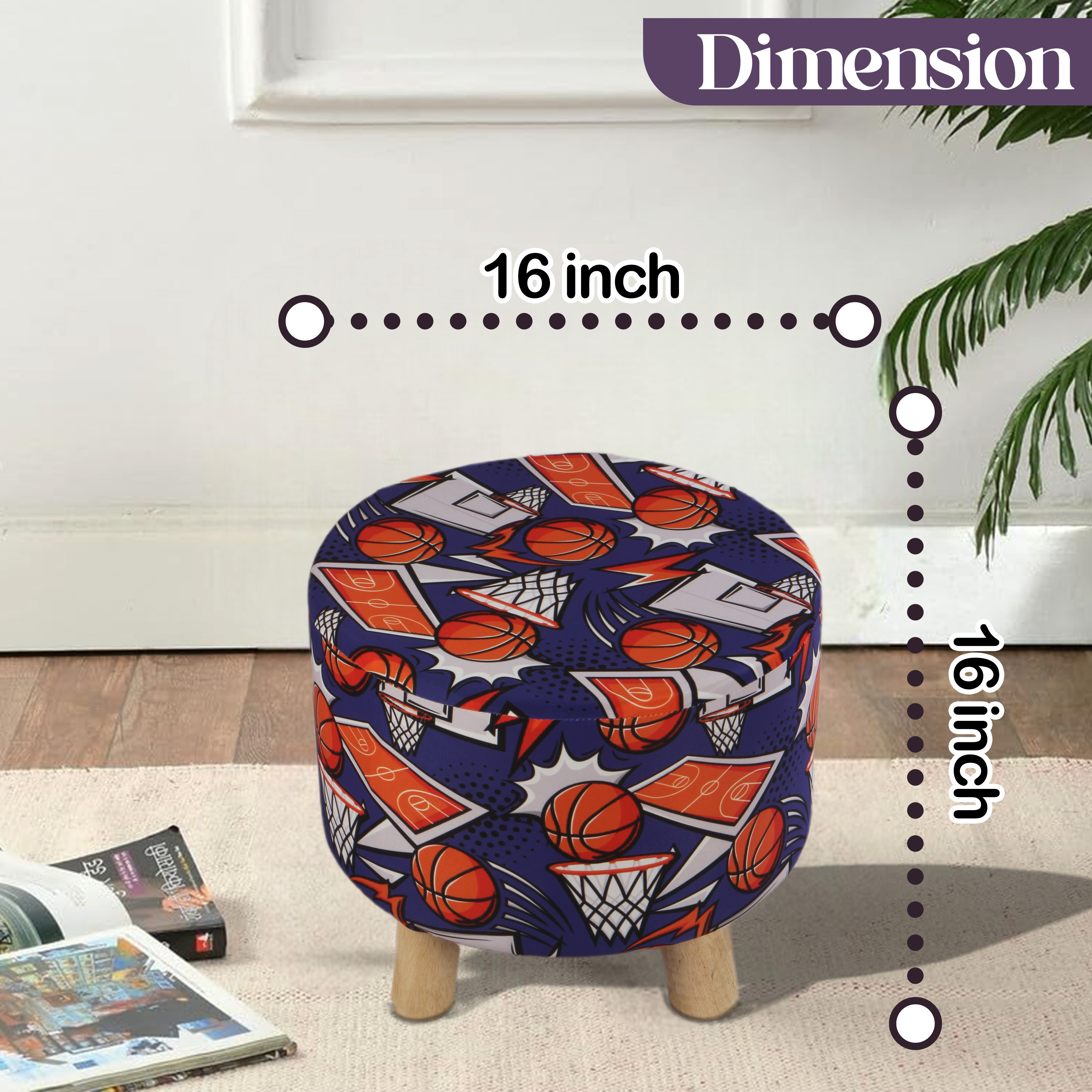 Primrose Emily Ottoman (Basketball Hoop, Pack of 1) view 2