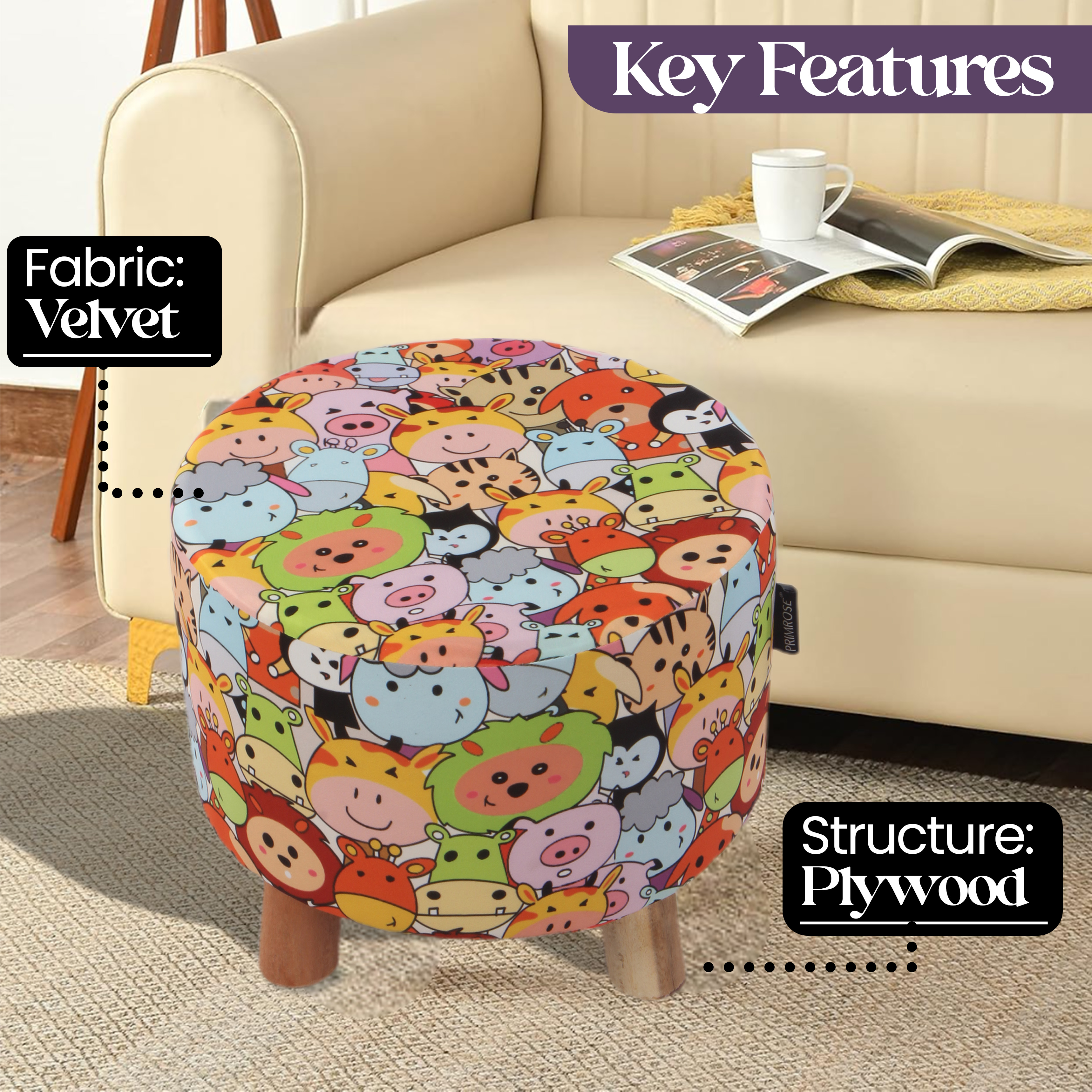 Primrose Emily Ottoman (Cute Cartoons, Pack of 1) view 4