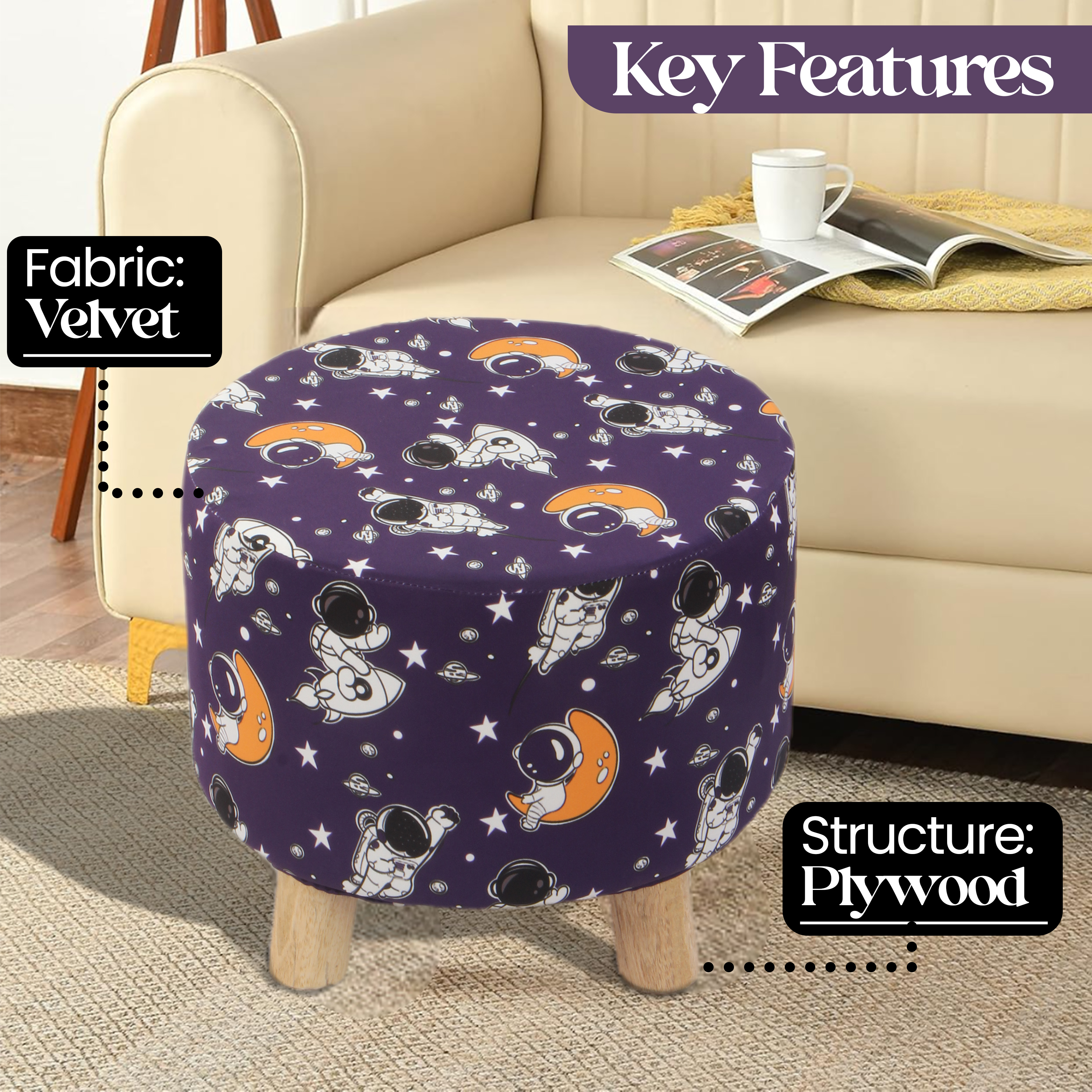 Primrose Emily Ottoman (Doraemon, Pack of 1) view 4