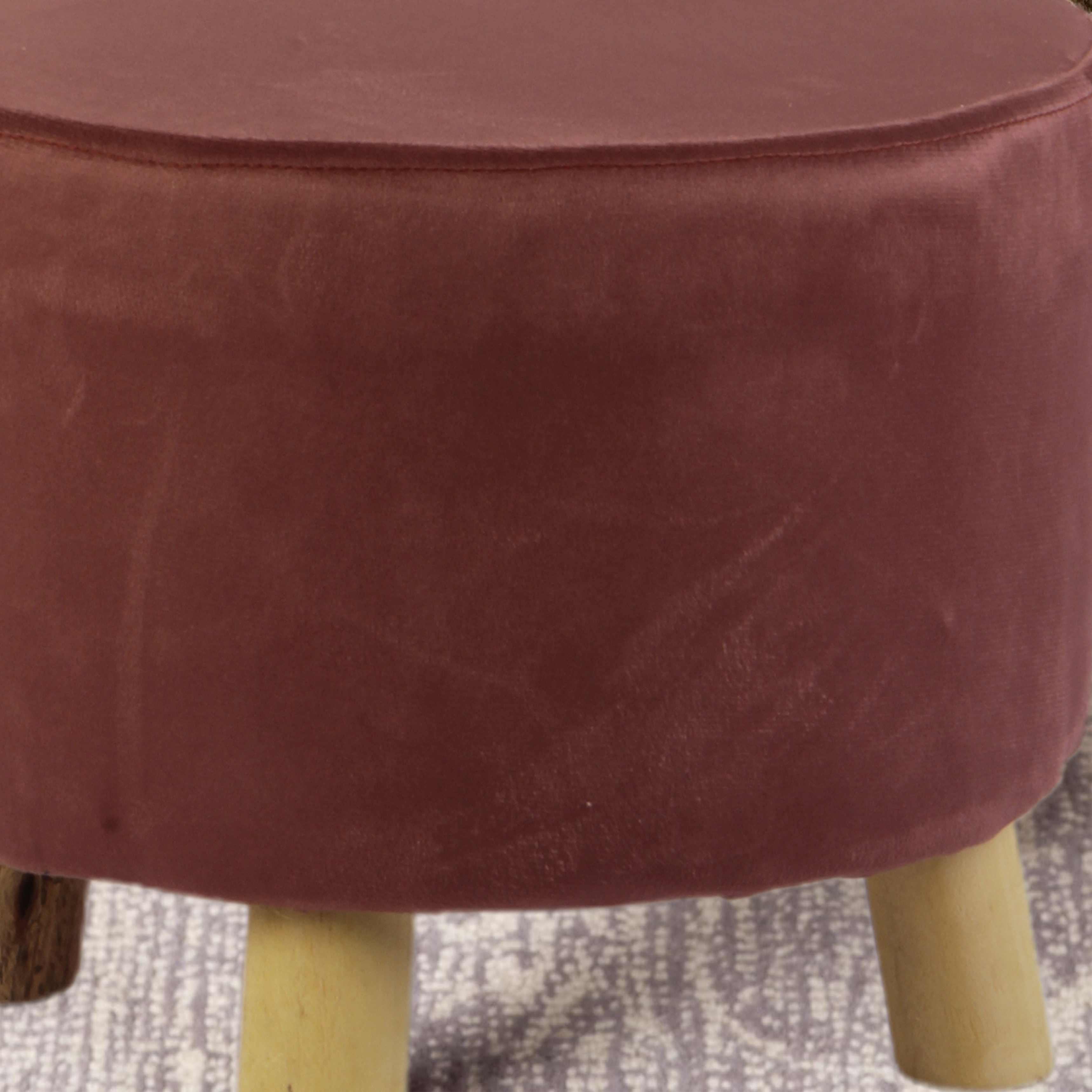 Primrose Velvet Fabric Emily Ottoman - Brown view 6