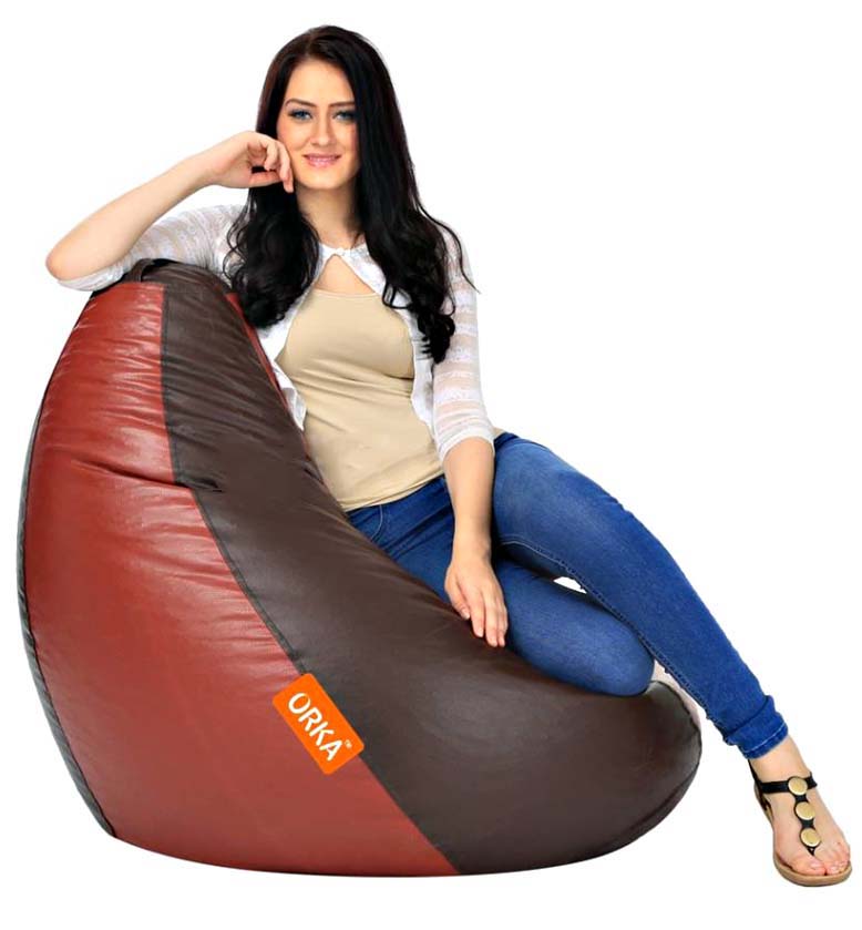 Orka Classic XXXL Brown, Tan Color Bean Bag Cover Without Beans