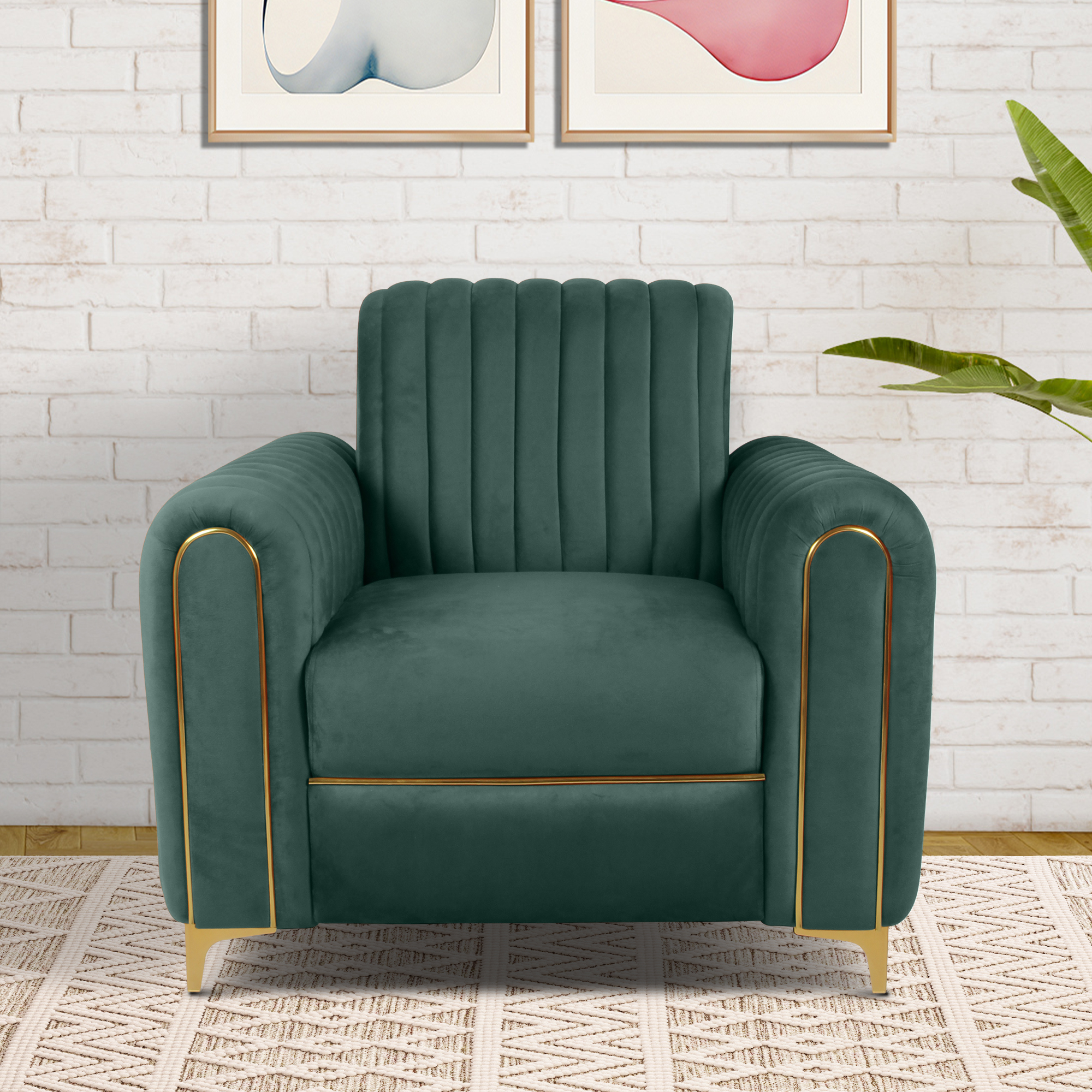 Primrose Austin 3+1+1 Seater Sofa Set - Green view 4