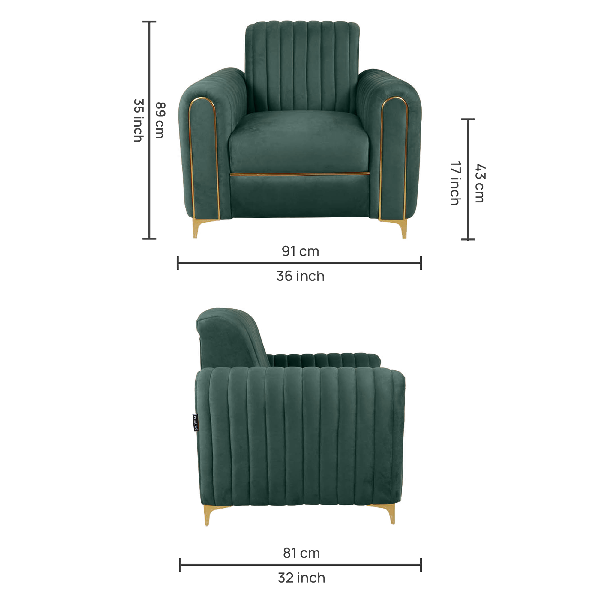Primrose Austin 3+1+1 Seater Sofa Set - Green view 8