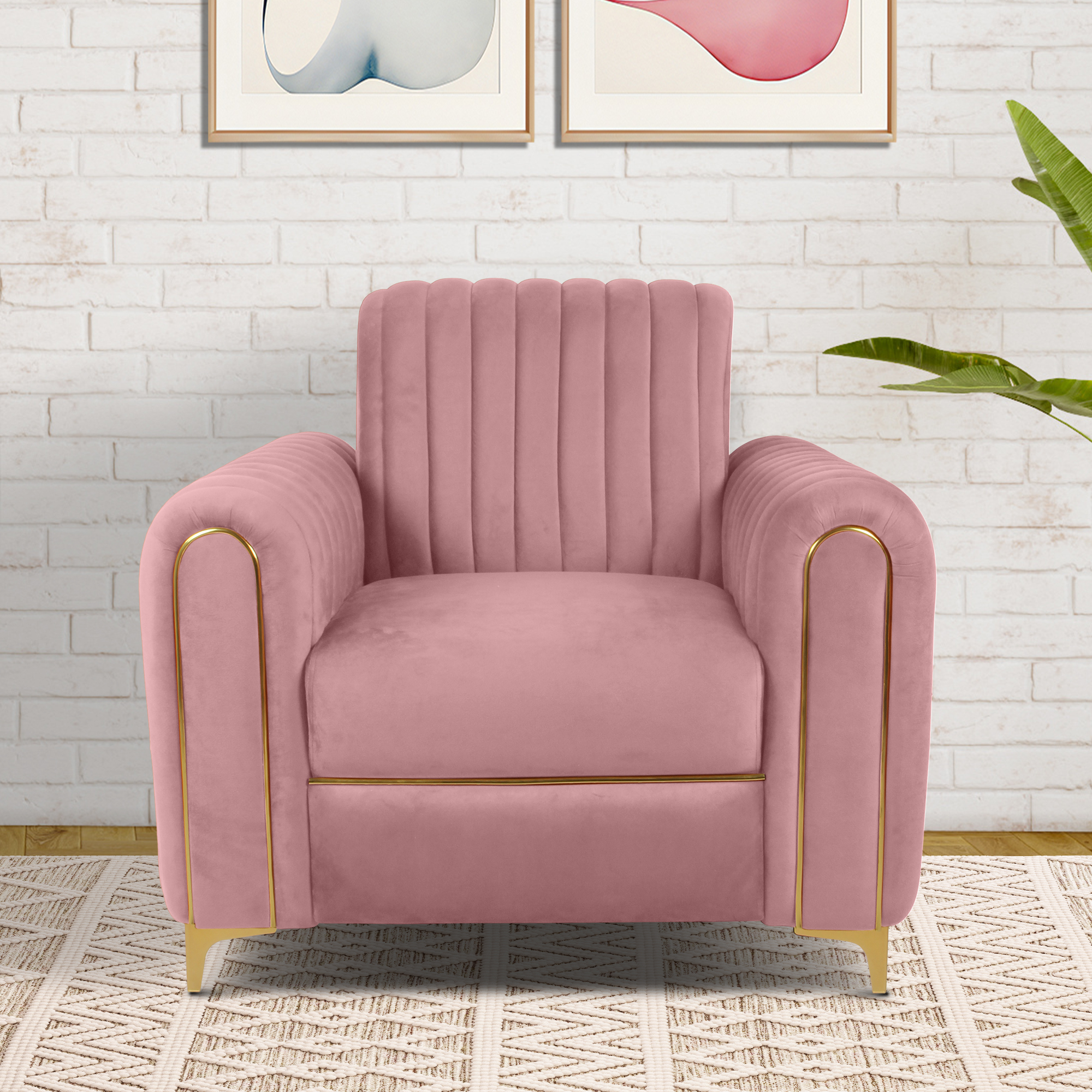 Primrose Austin 3+1+1 Seater Sofa Set - Pink view 3
