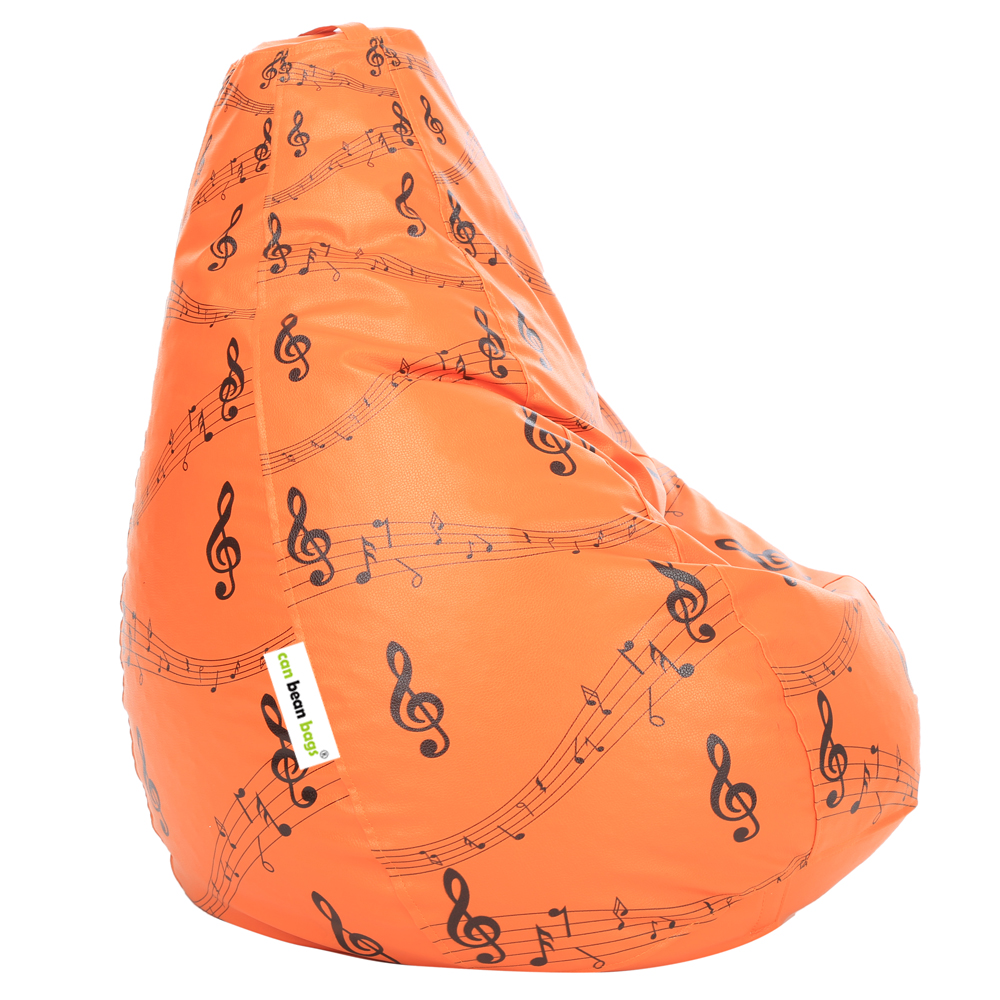 Orka Digital Printed Monster Filled Bean Bag With Beans (Music, Orange,Black) view 3
