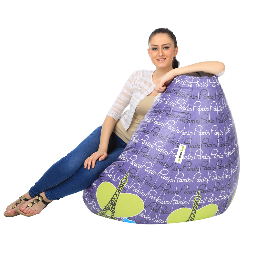 Orka Digital Printed Monster Filled Bean Bag With Beans (Heart, Red, Black)