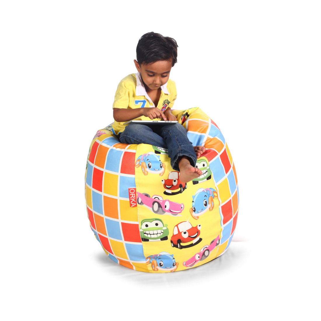 Orka Kids Digital Printed Filled Bean Bag for Kids (Multicolor) view 2
