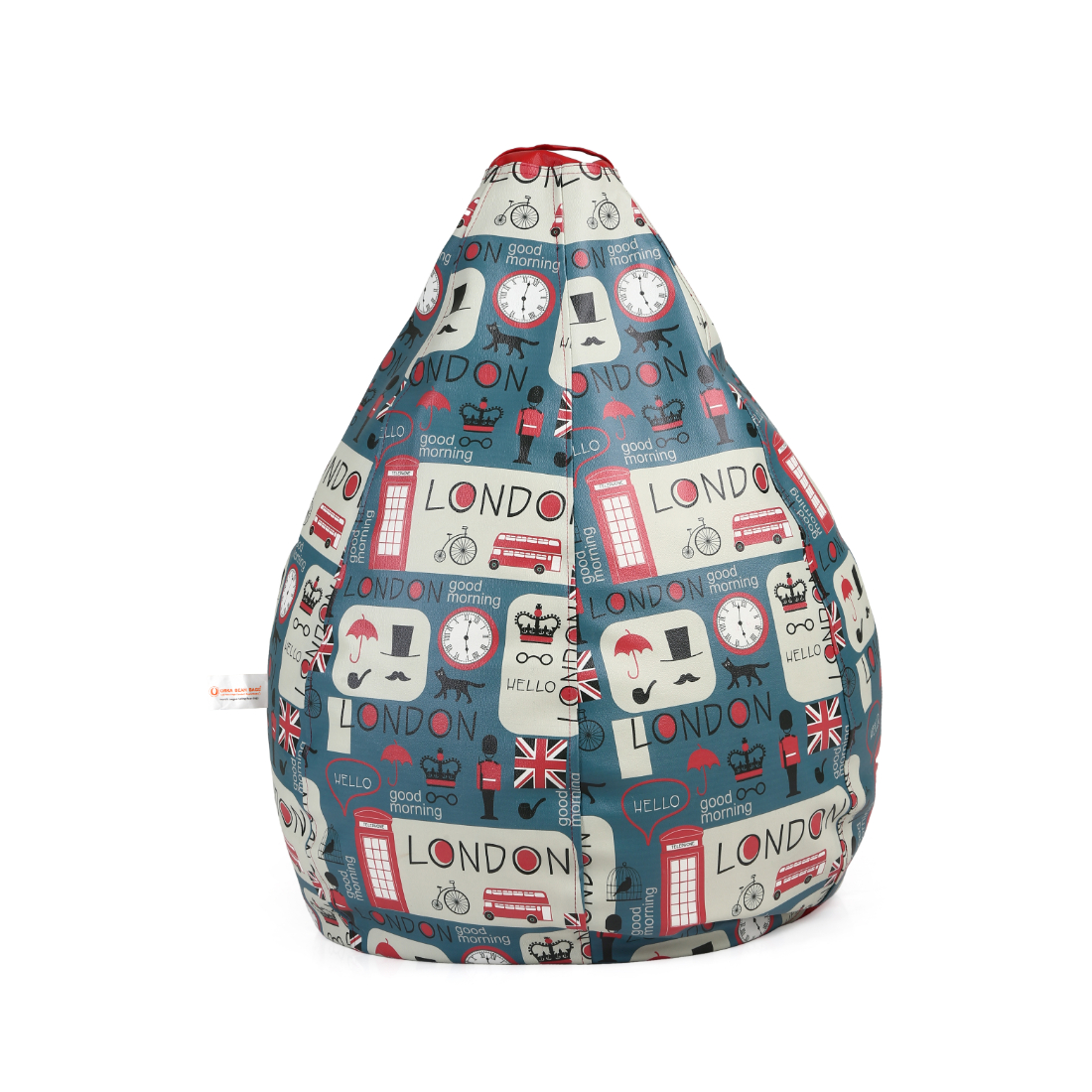 Orka Digital Printed Jumbo Bean Bag Cover Without Beans (London, Multicolor)