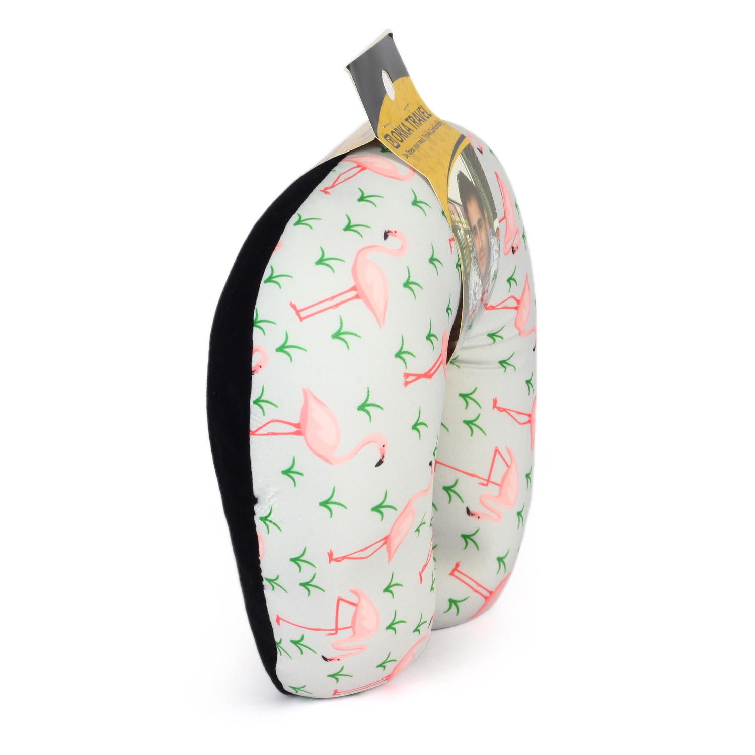 Orka Digital Printed Spandex Stretchable Fabric Microbeads U Neck Pillow (D13, Pack of 1) view 3