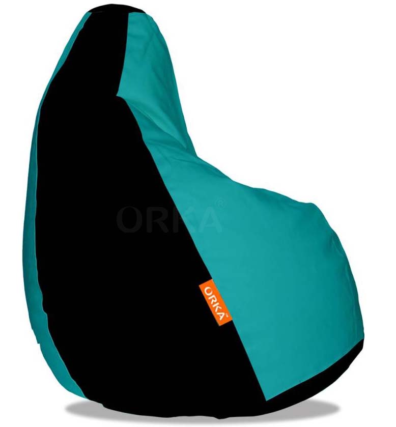 Orka Classic Monster Teal, Black Color Filled Bean Bag With Beans view 2